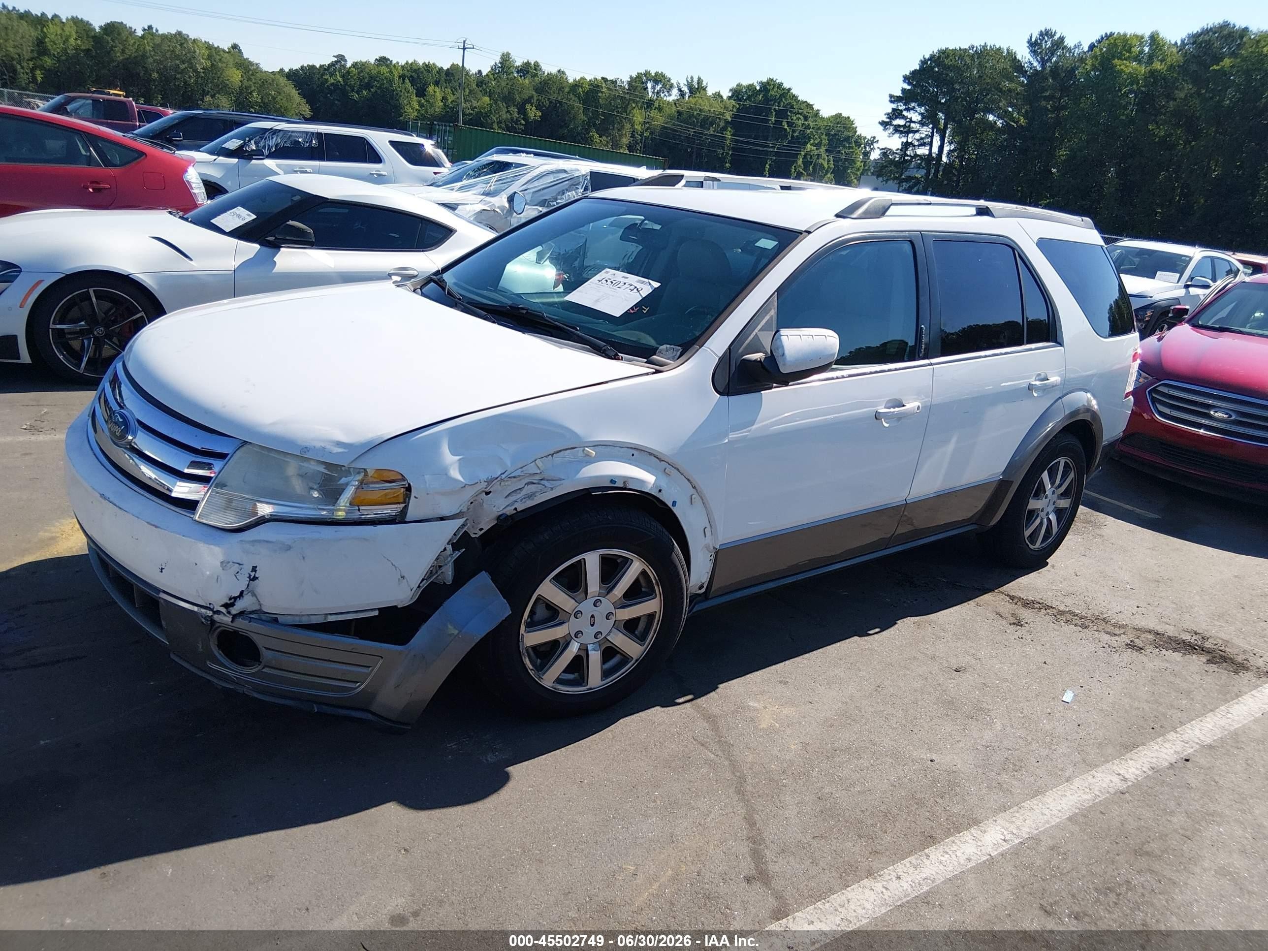 2008 Ford Taurus X Sel White vin: 1FMDK05W28GA33170