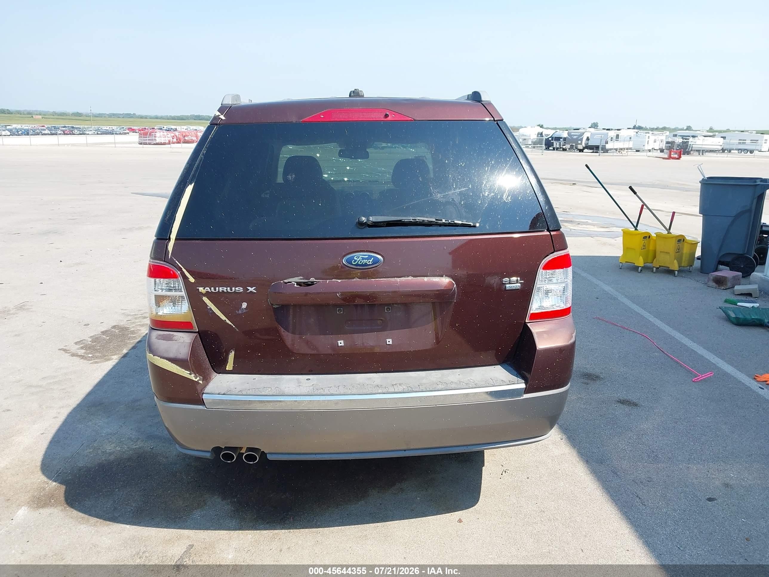 2009 Ford Taurus X Sel Maroon vin: 1FMDK05W79GA06385