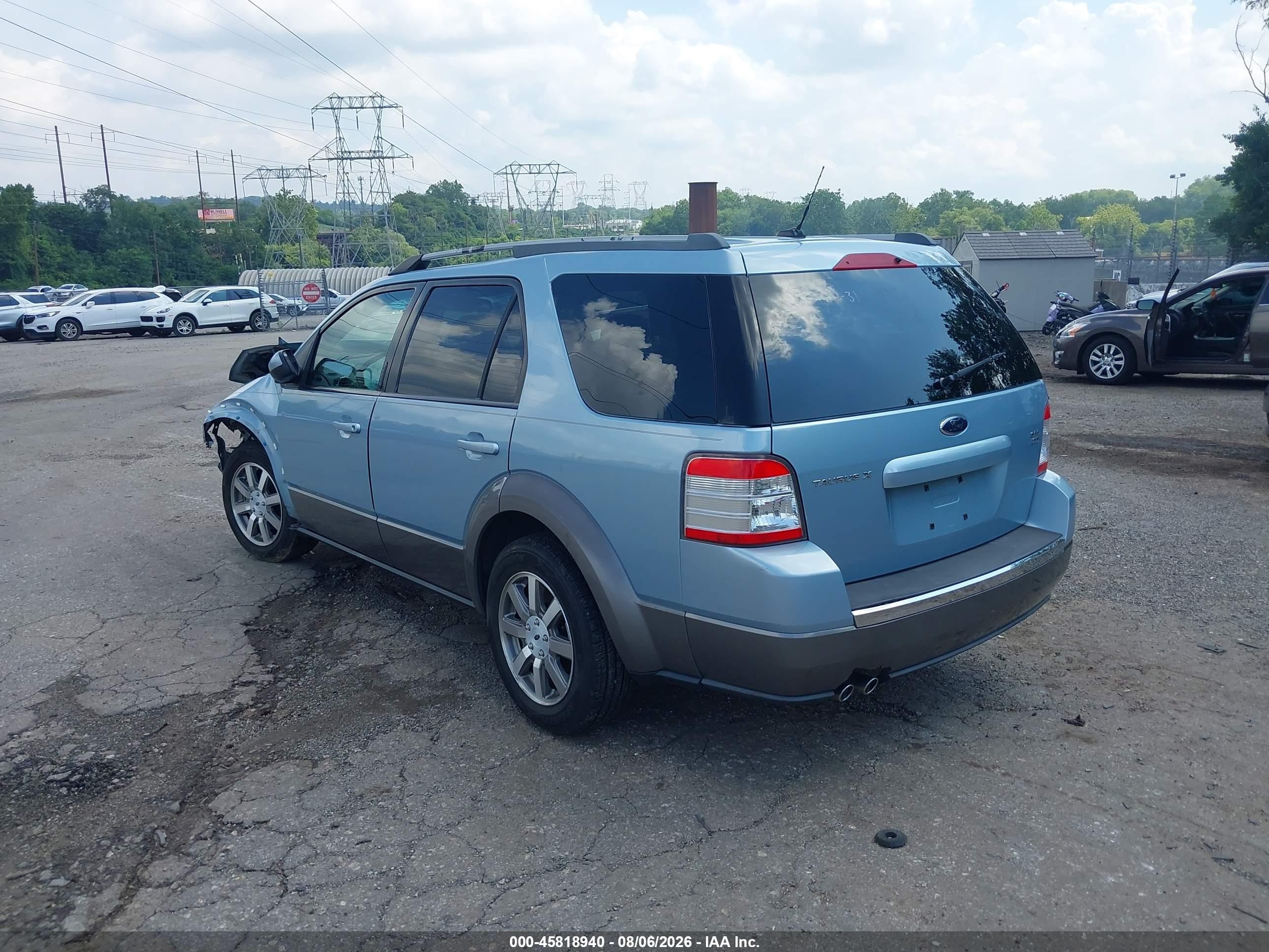 2008 Ford Taurus X Sel Light Blue vin: 1FMDK05W88GA34355