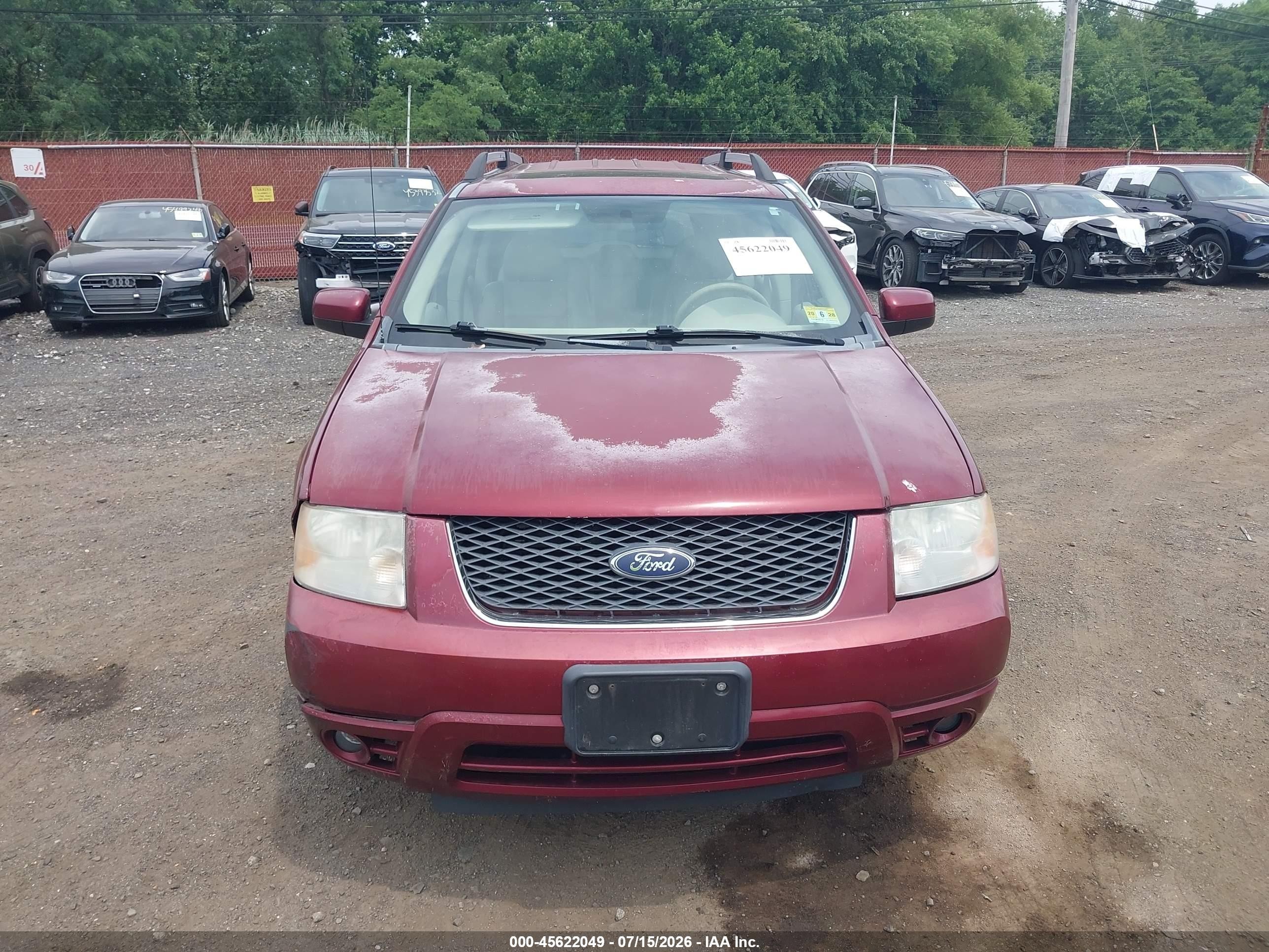 2007 Ford Freestyle Limited Red vin: 1FMDK06117GA19701