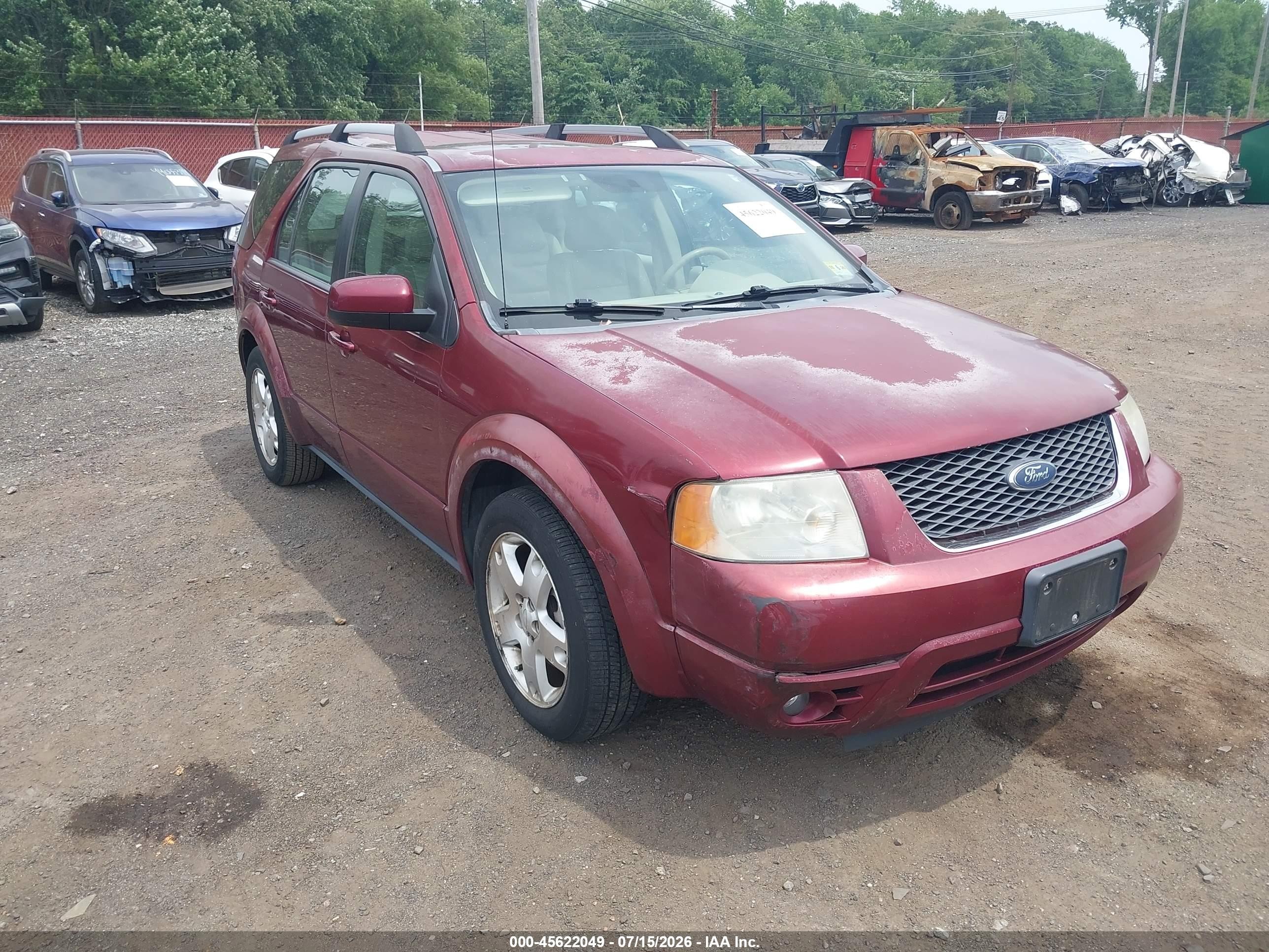 2007 Ford Freestyle Limited Red vin: 1FMDK06117GA19701