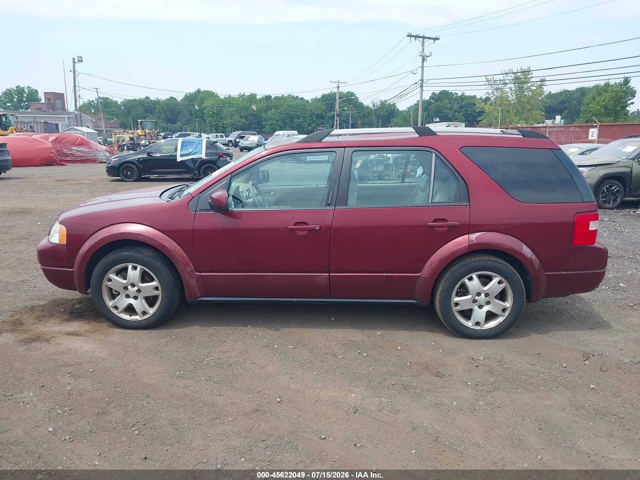 2007 Ford Freestyle Limited Red vin: 1FMDK06117GA19701