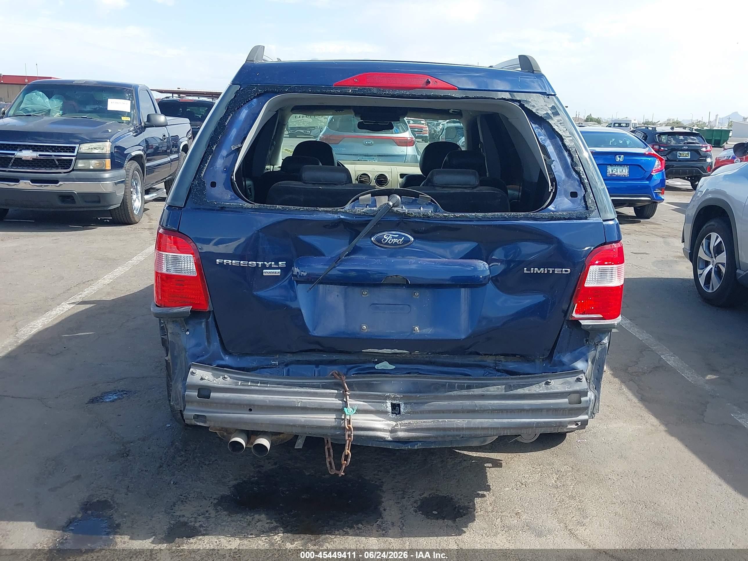 2005 Ford Freestyle Limited Blue vin: 1FMDK06145GA72695