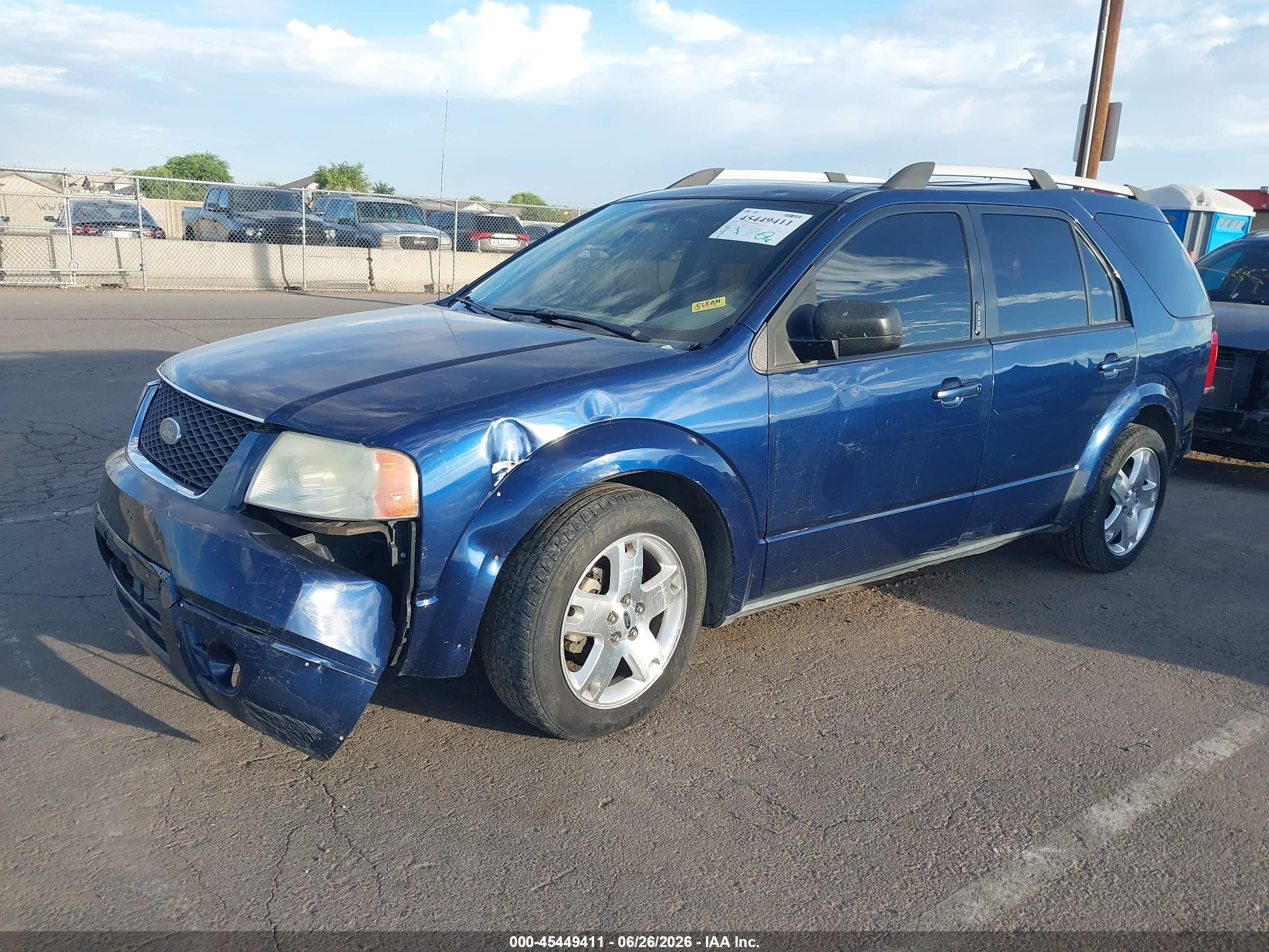 2005 Ford Freestyle Limited Blue vin: 1FMDK06145GA72695