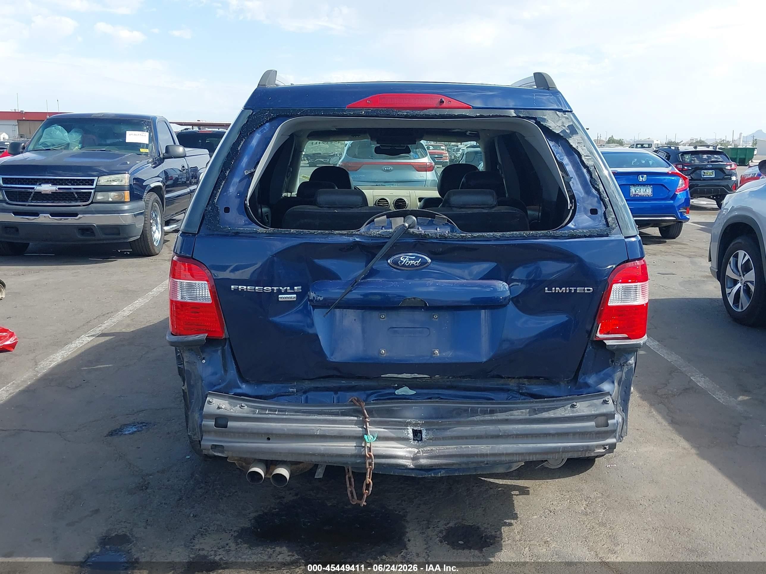 2005 Ford Freestyle Limited Blue vin: 1FMDK06145GA72695