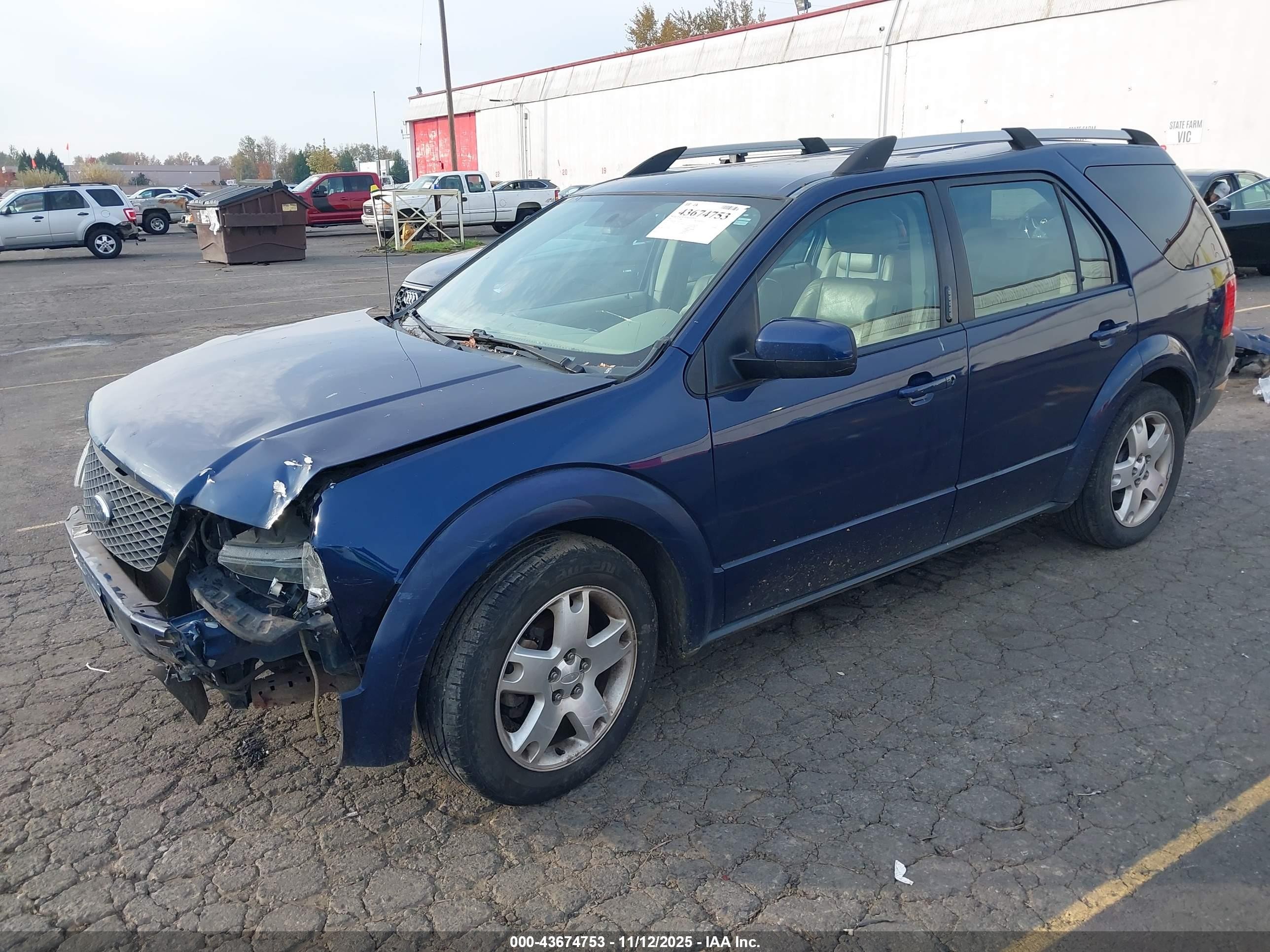 2007 Ford Freestyle Limited Dark Blue vin: 1FMDK06167GA32542