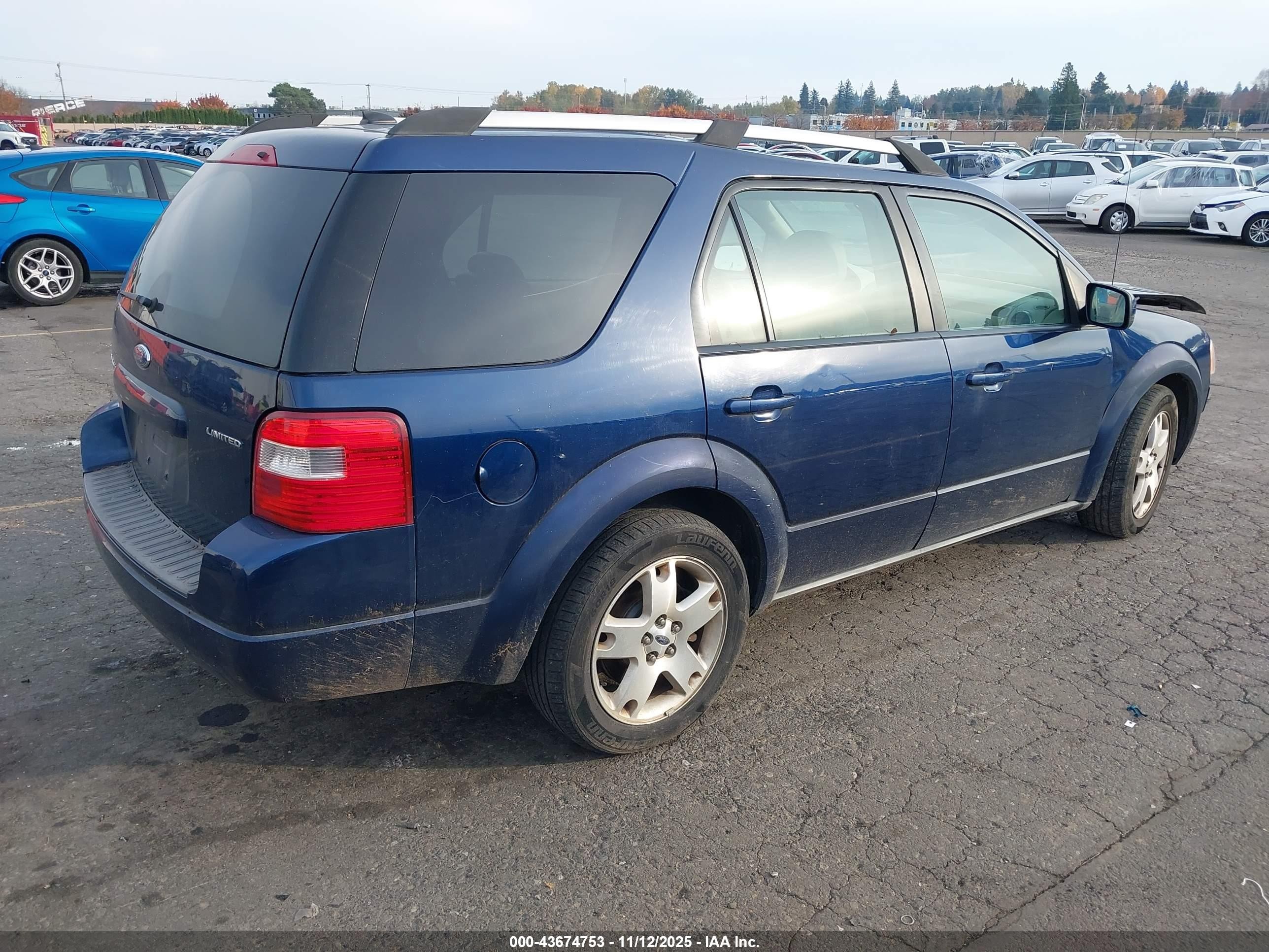 2007 Ford Freestyle Limited Dark Blue vin: 1FMDK06167GA32542