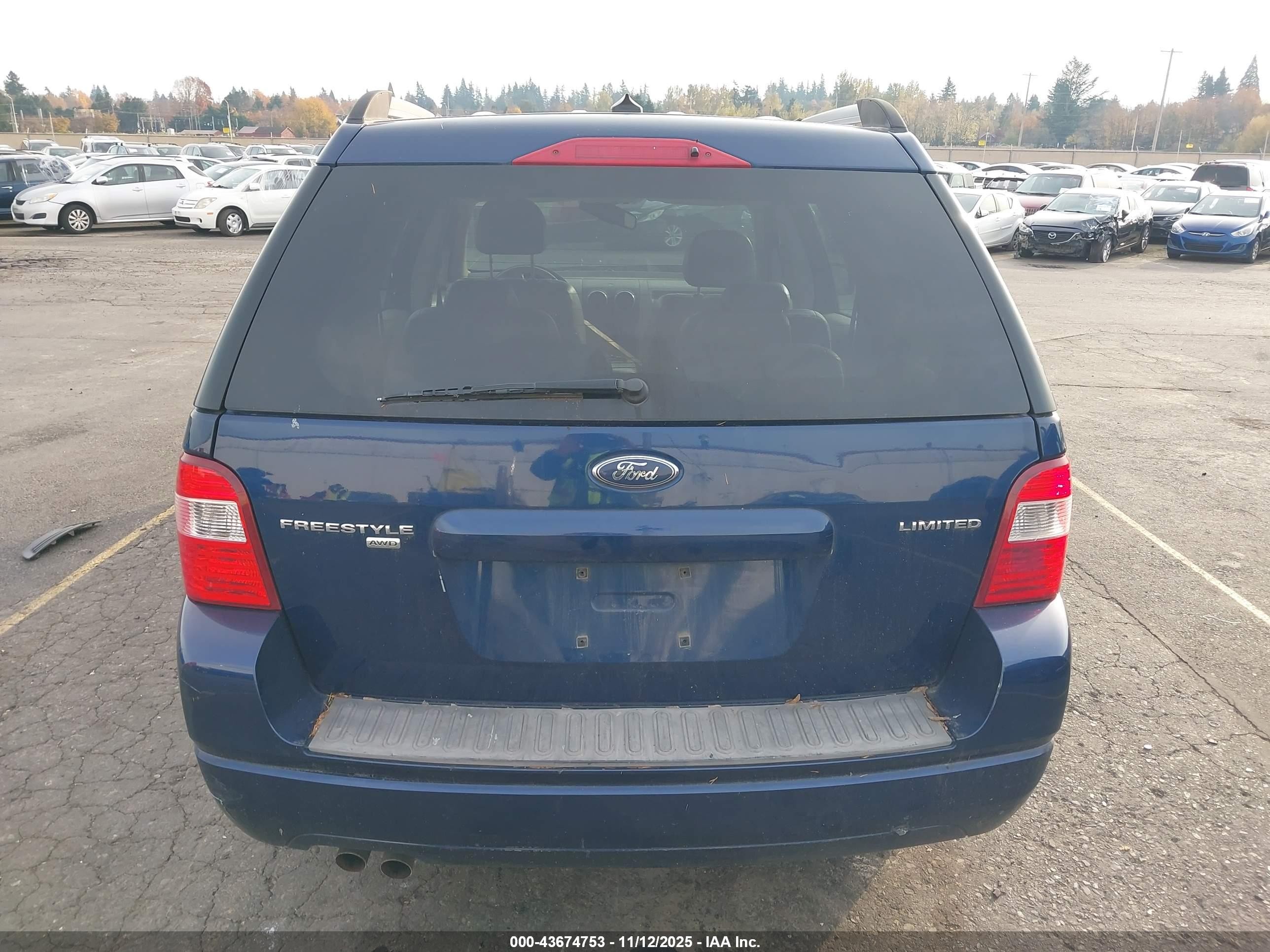 2007 Ford Freestyle Limited Dark Blue vin: 1FMDK06167GA32542