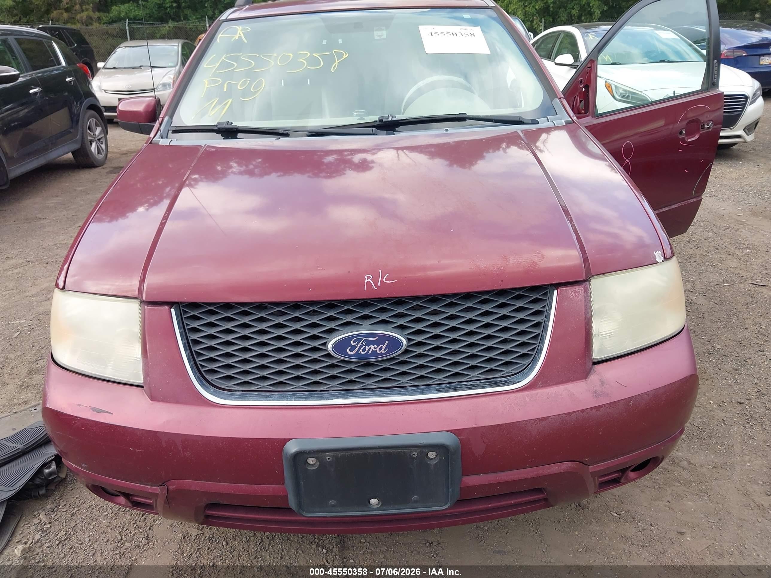 2005 Ford Freestyle Limited Красный vin: 1FMDK06175GA62338