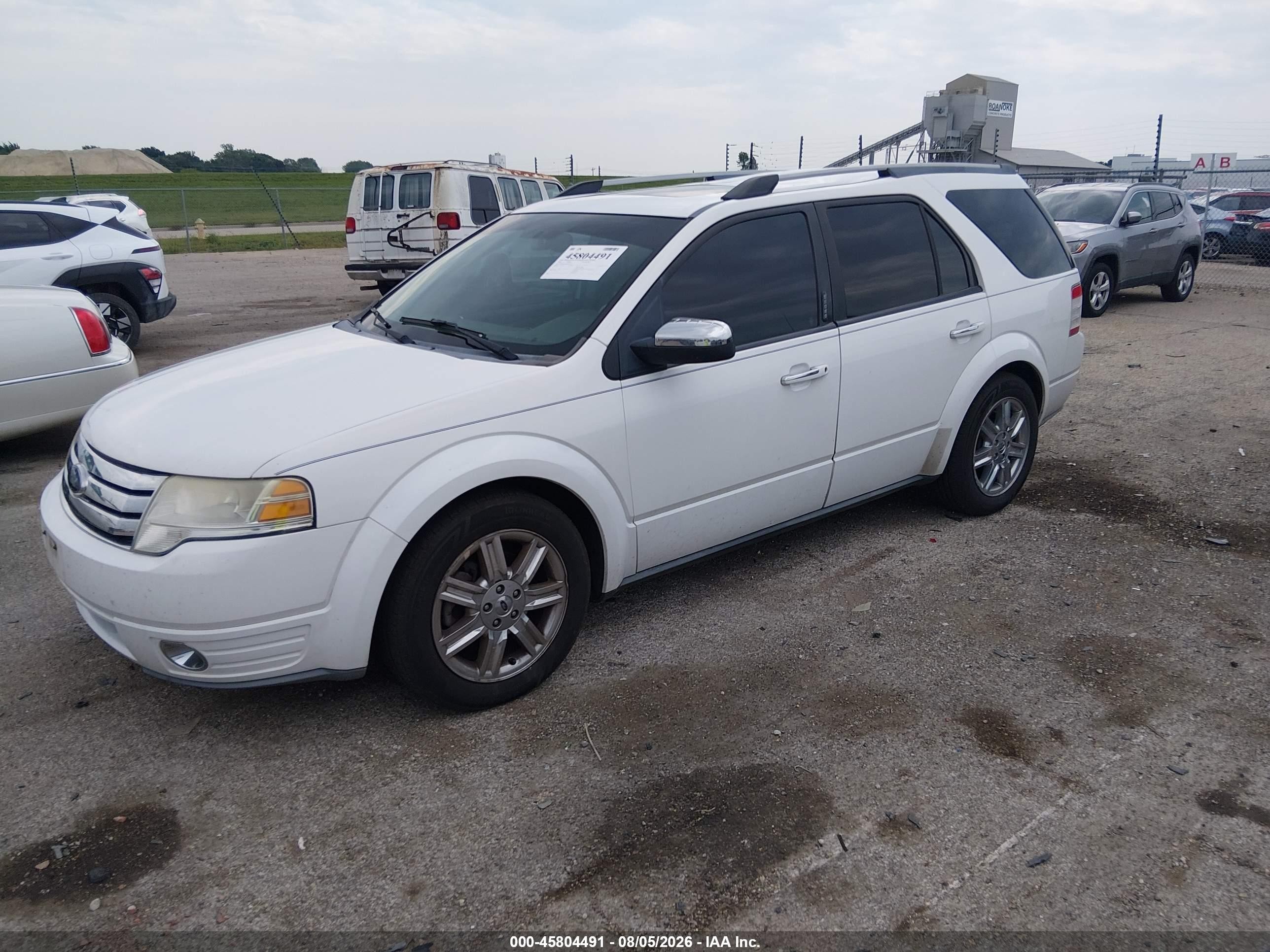 2008 Ford Taurus X Limited White vin: 1FMDK06W18GA21607