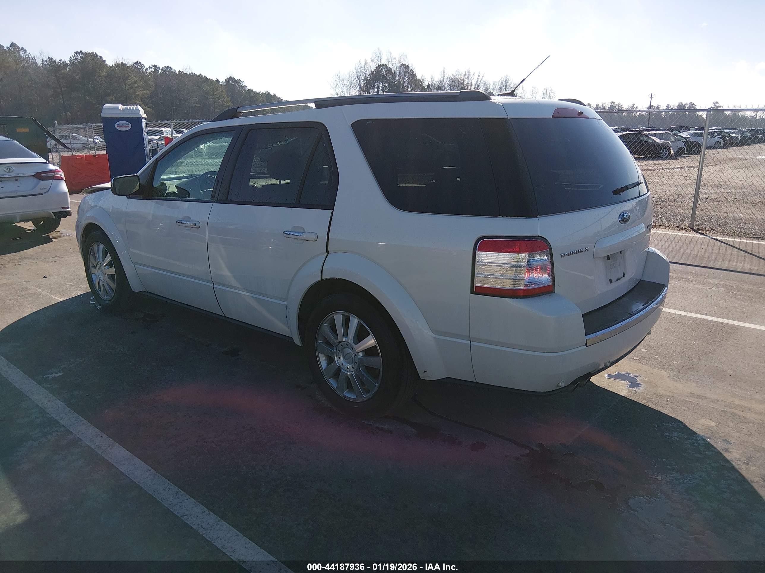 2009 Ford Taurus X Limited White vin: 1FMDK06W49GA03717