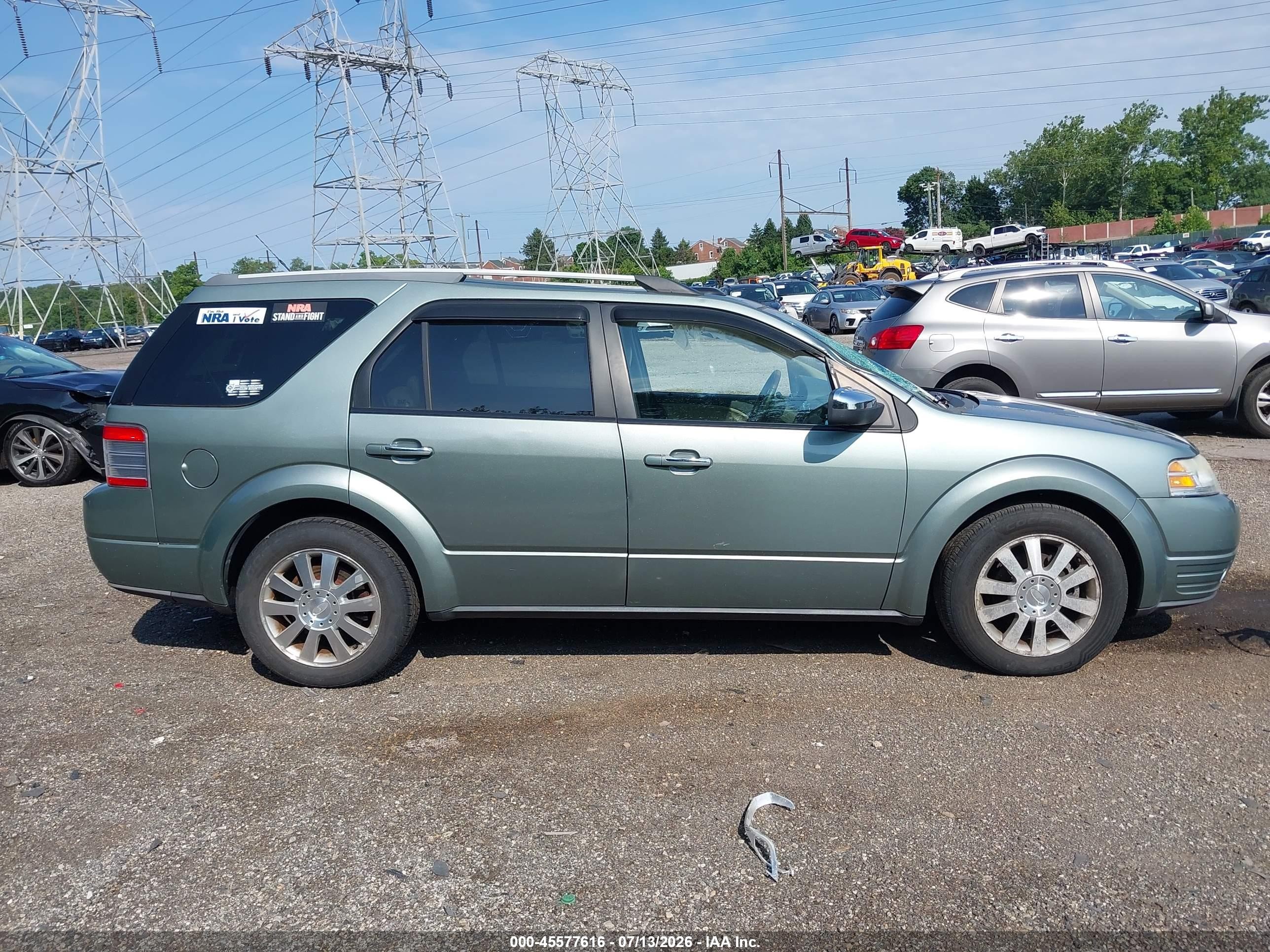2008 Ford Taurus X Limited Green vin: 1FMDK06W88GA12824