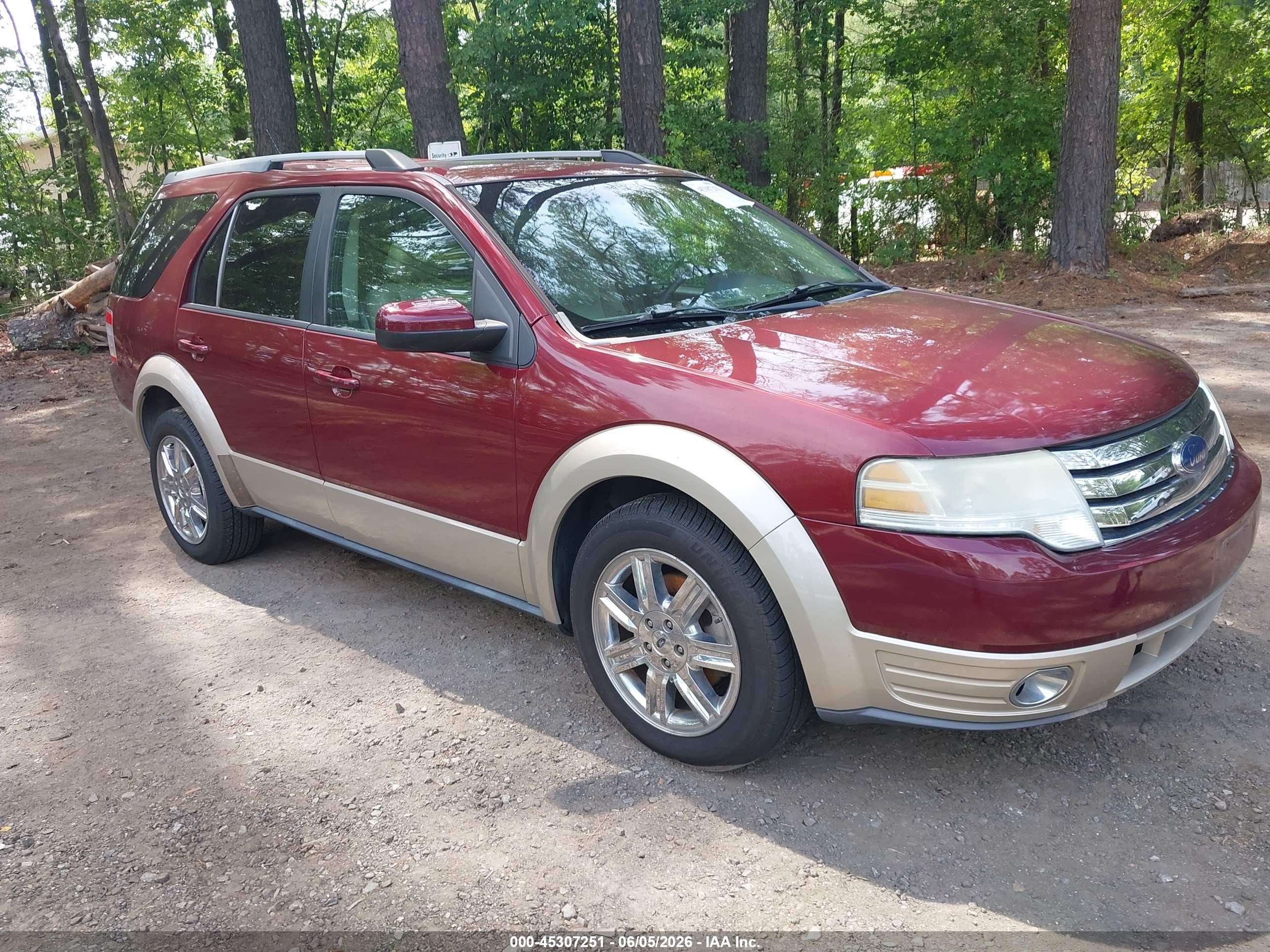 2008 Ford Taurus X Eddie Bauer Burgundy vin: 1FMDK07W38GA10185