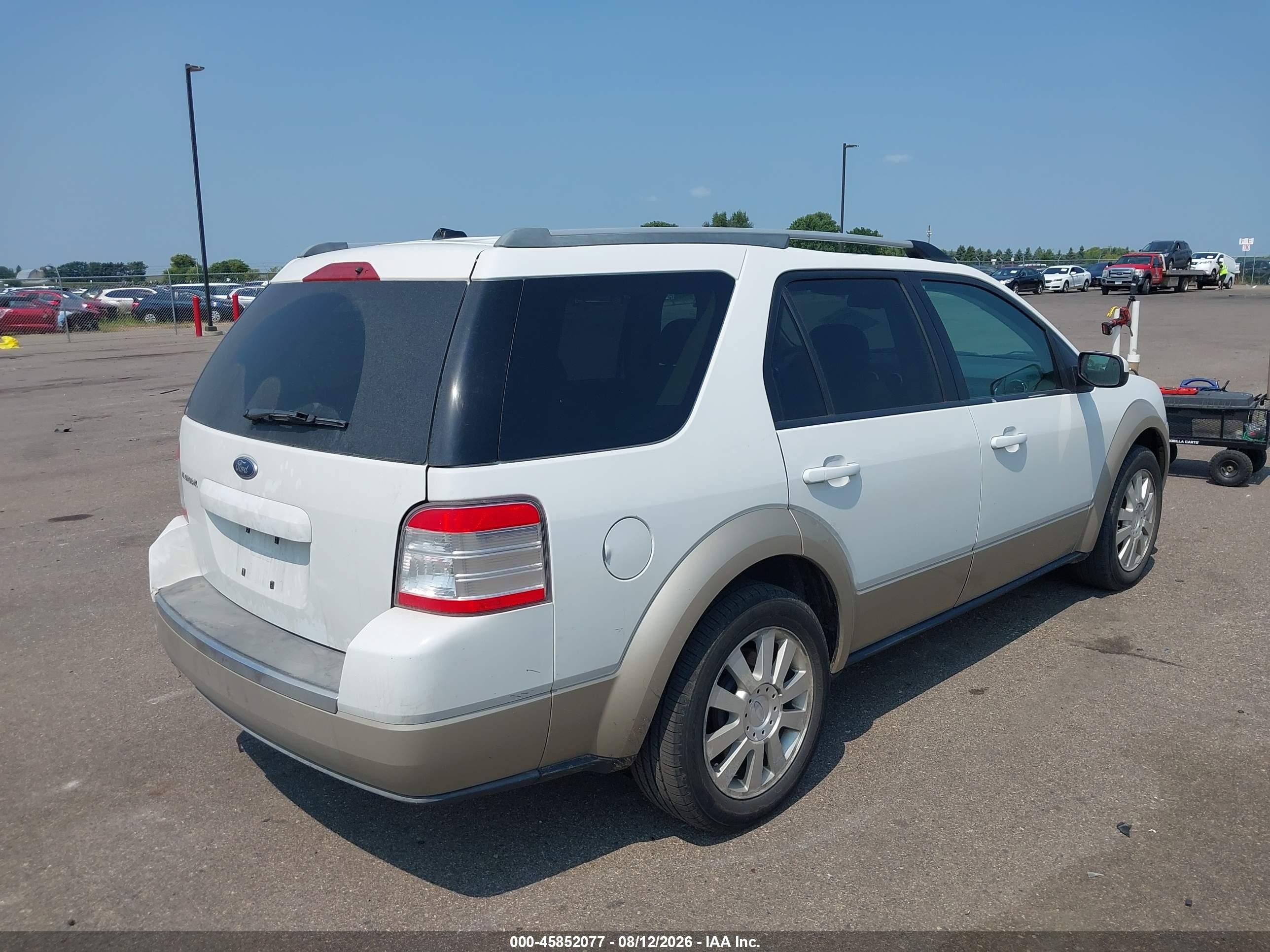2008 Ford Taurus X Eddie Bauer White vin: 1FMDK07W88GA28147