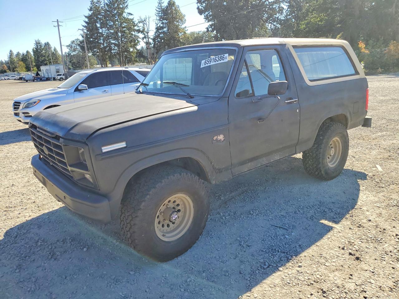 1985 Ford Bronco U100 Black vin: 1FMDU15H1FLB02419