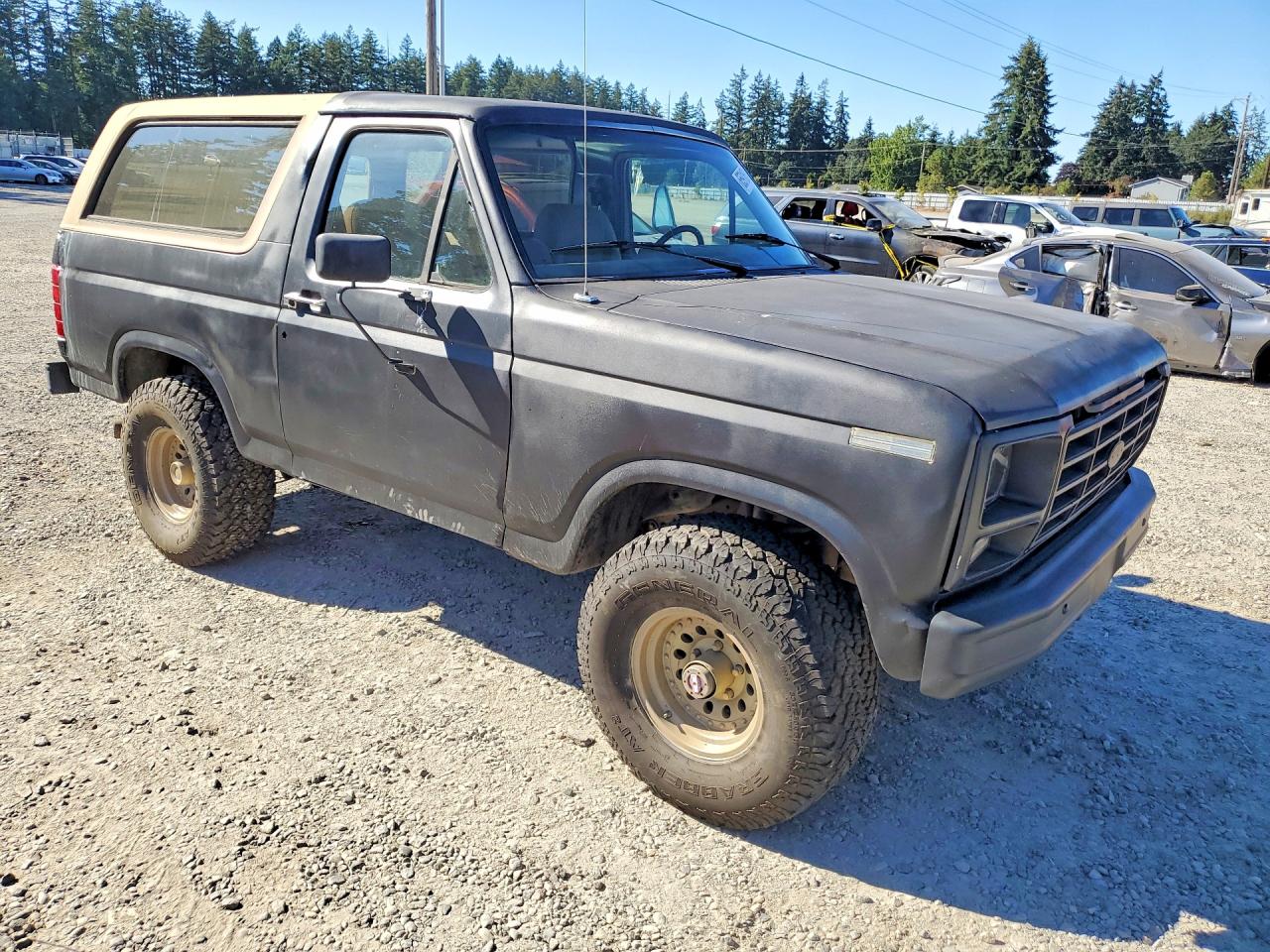 1985 Ford Bronco U100 Черный vin: 1FMDU15H1FLB02419