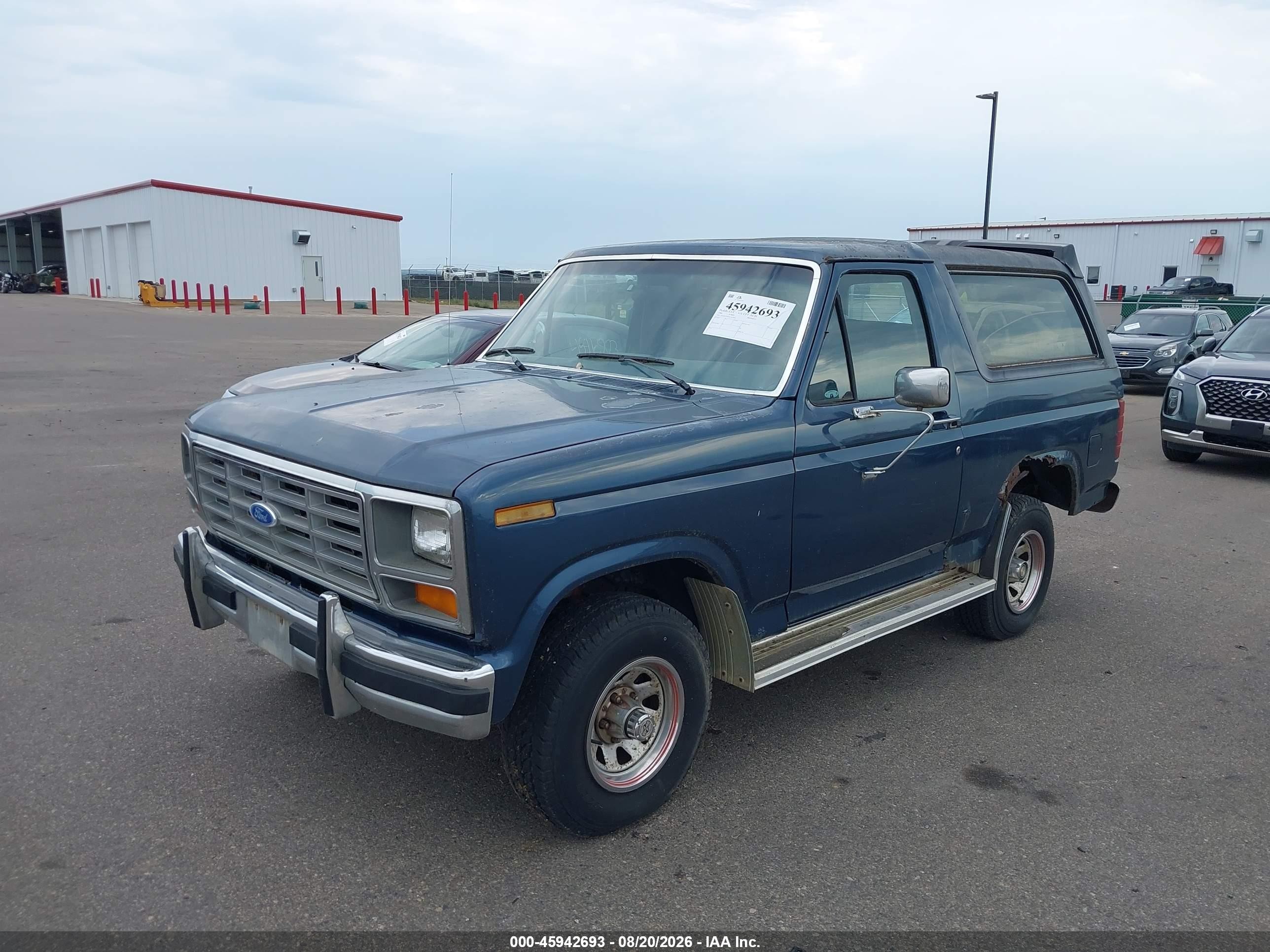 1986 Ford Bronco U100 Blue vin: 1FMDU15NXGLA47055
