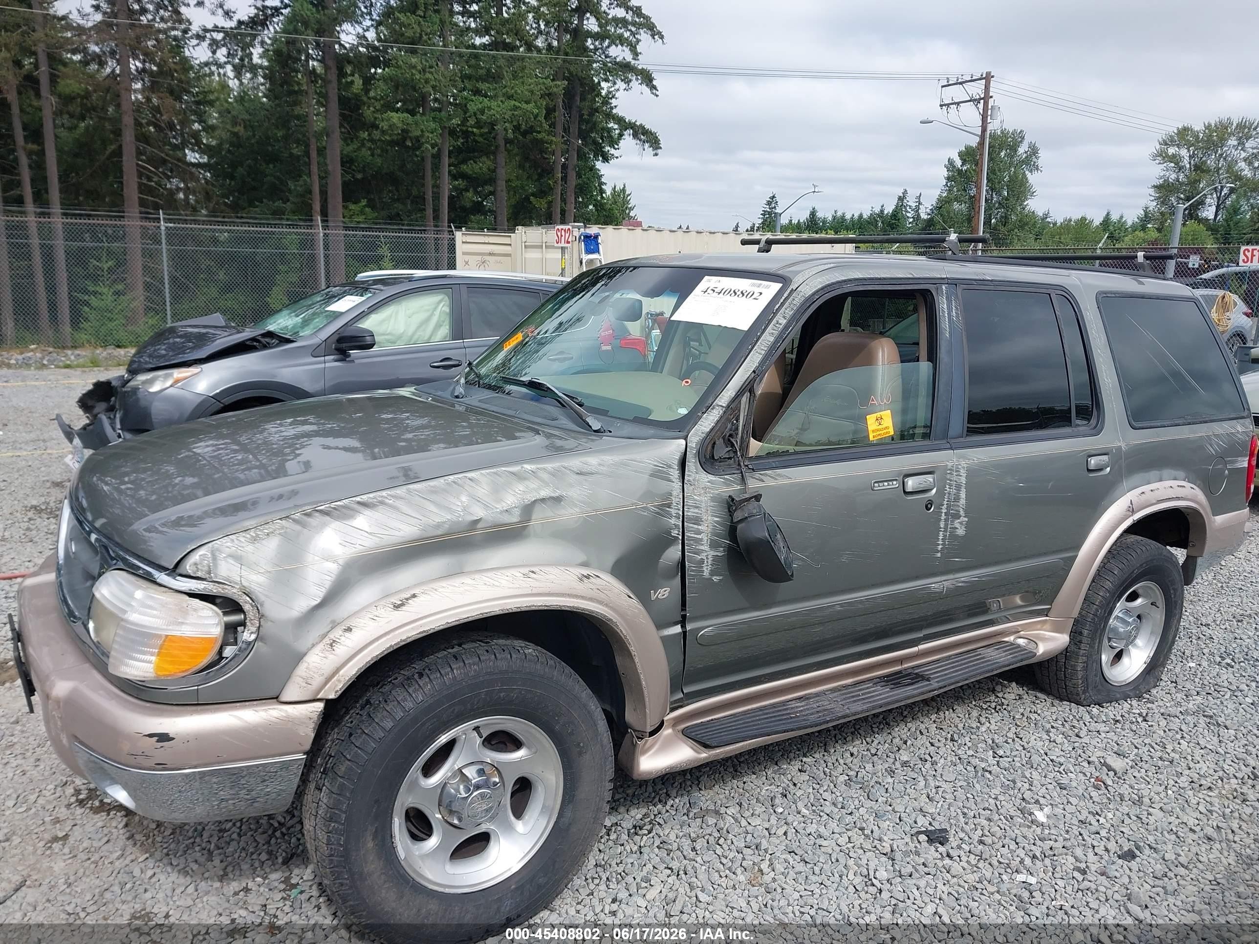 1999 Ford Explorer Eddie Bauer/limited/xlt Green vin: 1FMDU35P3XZA33962