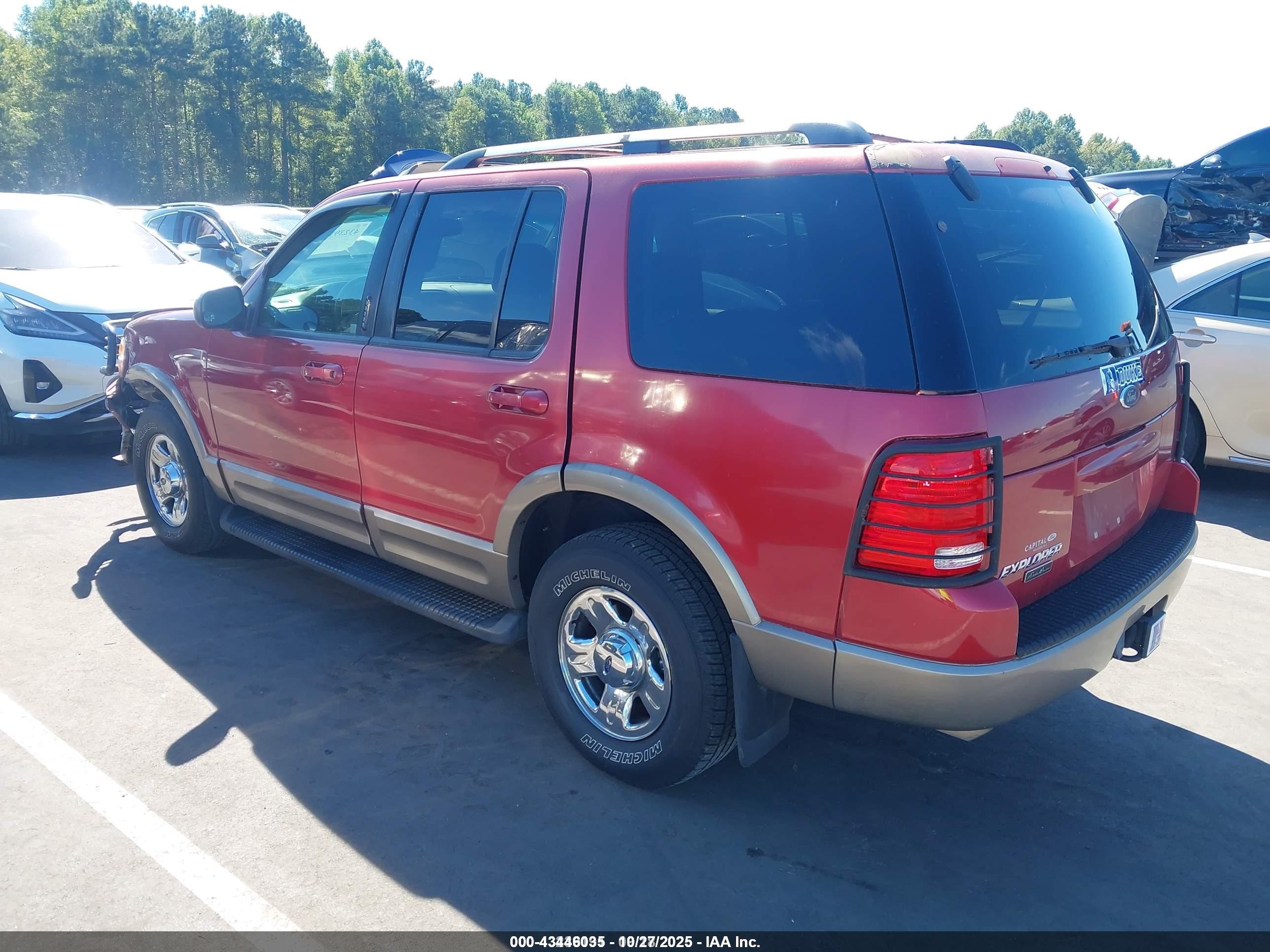 2002 Ford Explorer Eddie Bauer Red vin: 1FMDU64E62UA18783