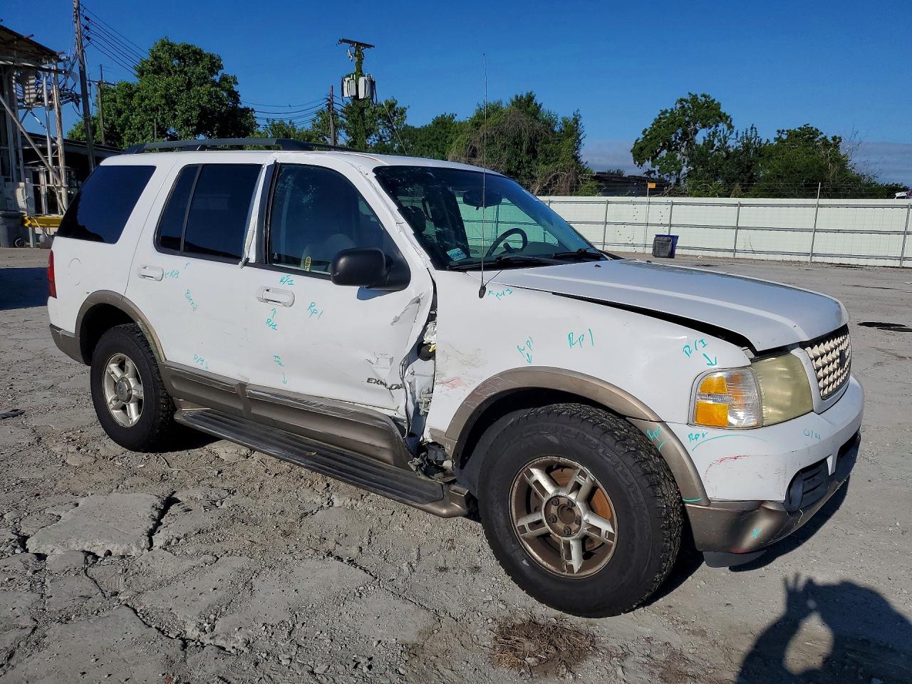 2002 Ford Explorer Eddie Bauer White vin: 1FMDU64W02ZC52865
