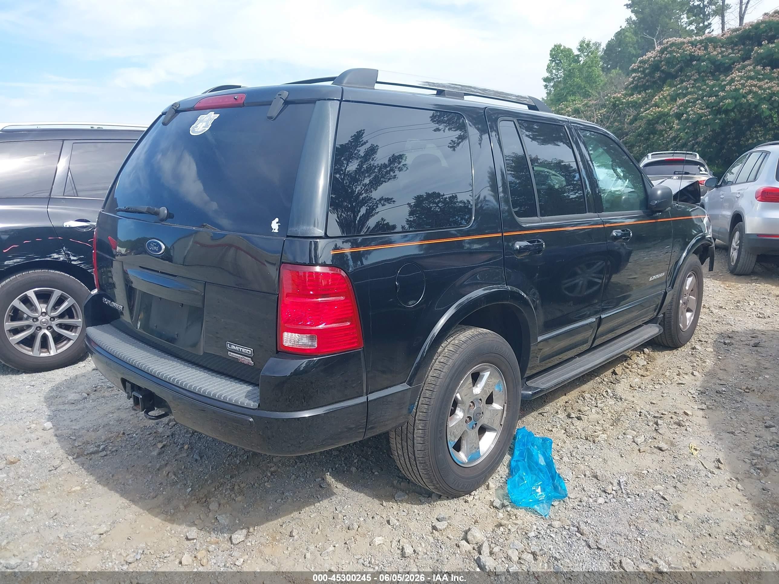 2005 Ford Explorer Limited Black vin: 1FMDU65W15UA80409