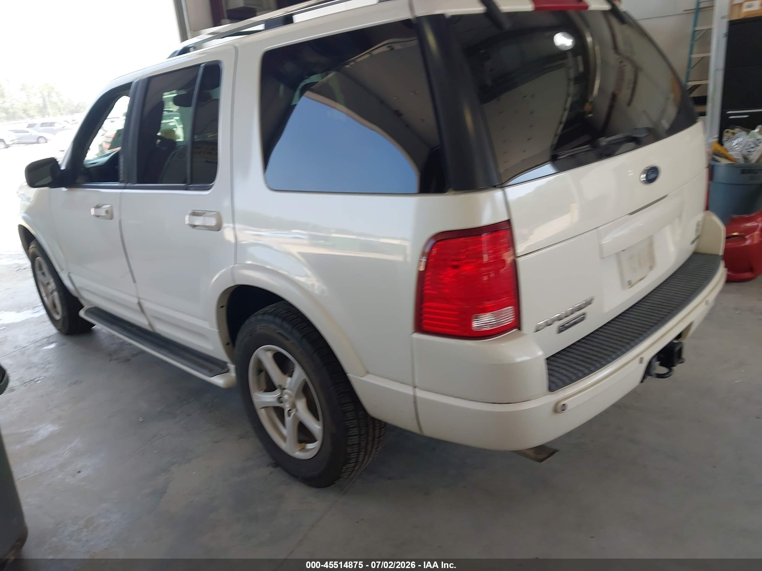 2003 Ford Explorer Limited White vin: 1FMDU65W33ZA13438