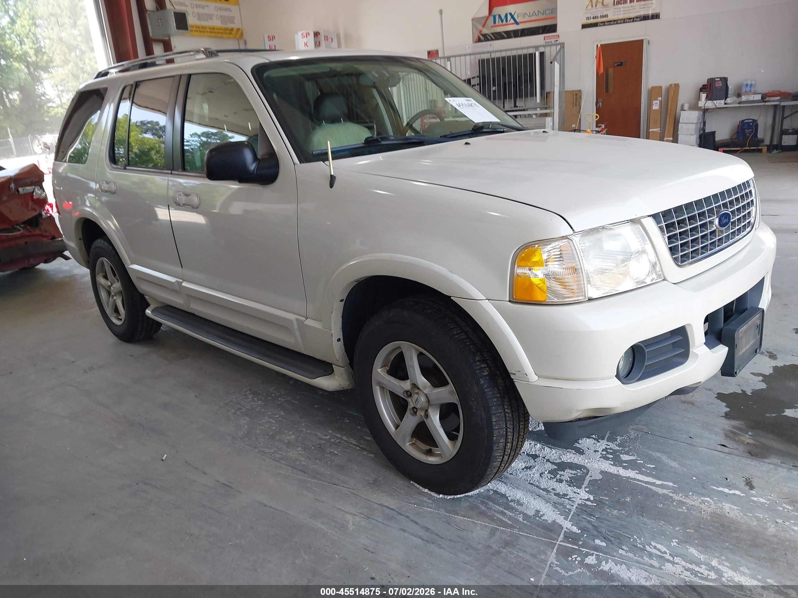 2003 Ford Explorer Limited White vin: 1FMDU65W33ZA13438