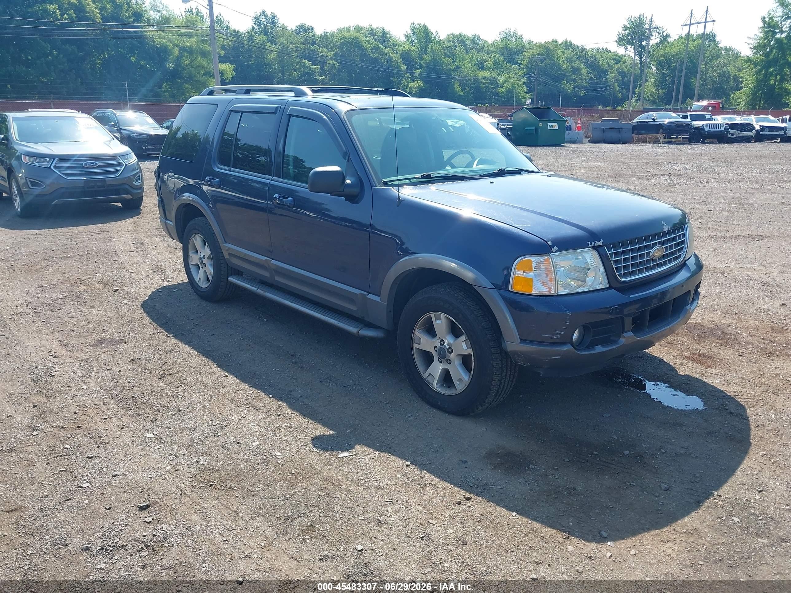 2003 Ford Explorer Nbx/xlt Dark Blue vin: 1FMDU73K53ZA98370