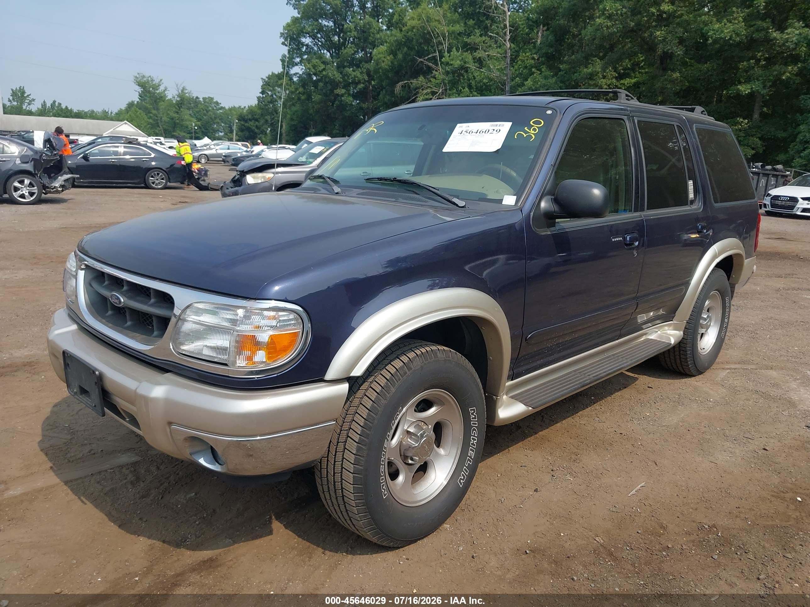 2000 Ford Explorer Eddie Bauer Dark Blue vin: 1FMDU74E7YZA66858