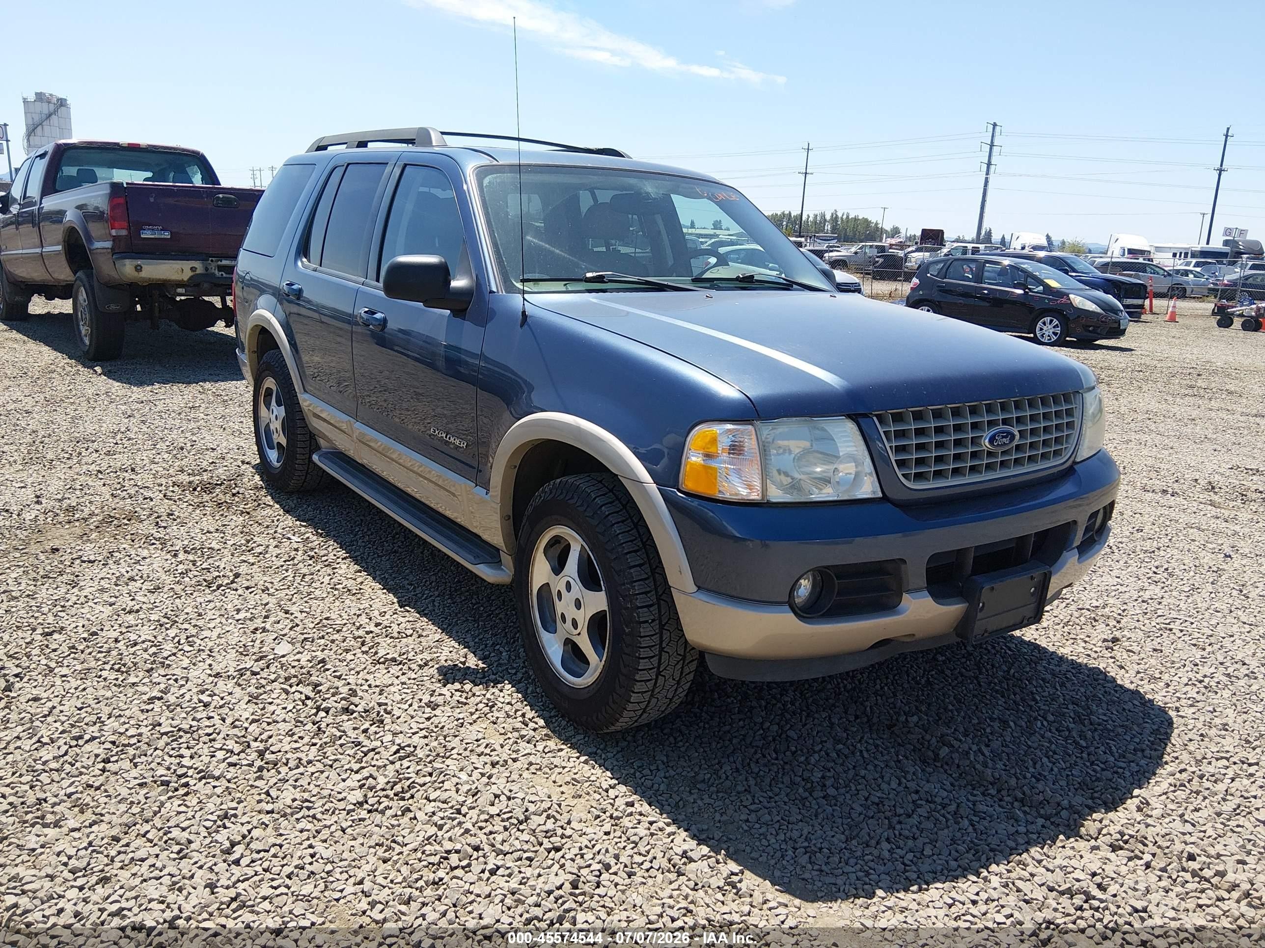 2005 Ford Explorer Eddie Bauer Blue vin: 1FMDU74K15UA04497
