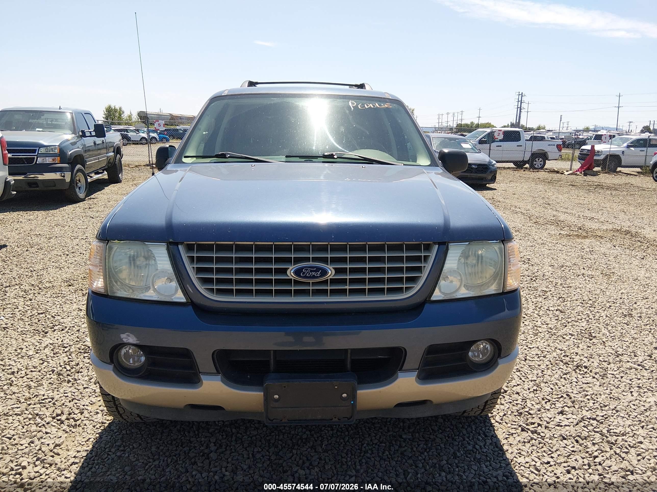 2005 Ford Explorer Eddie Bauer Blue vin: 1FMDU74K15UA04497