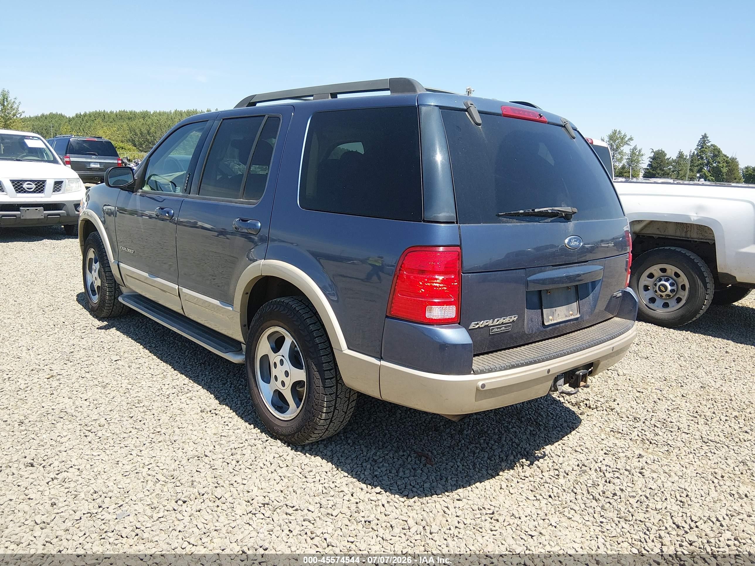 2005 Ford Explorer Eddie Bauer Blue vin: 1FMDU74K15UA04497