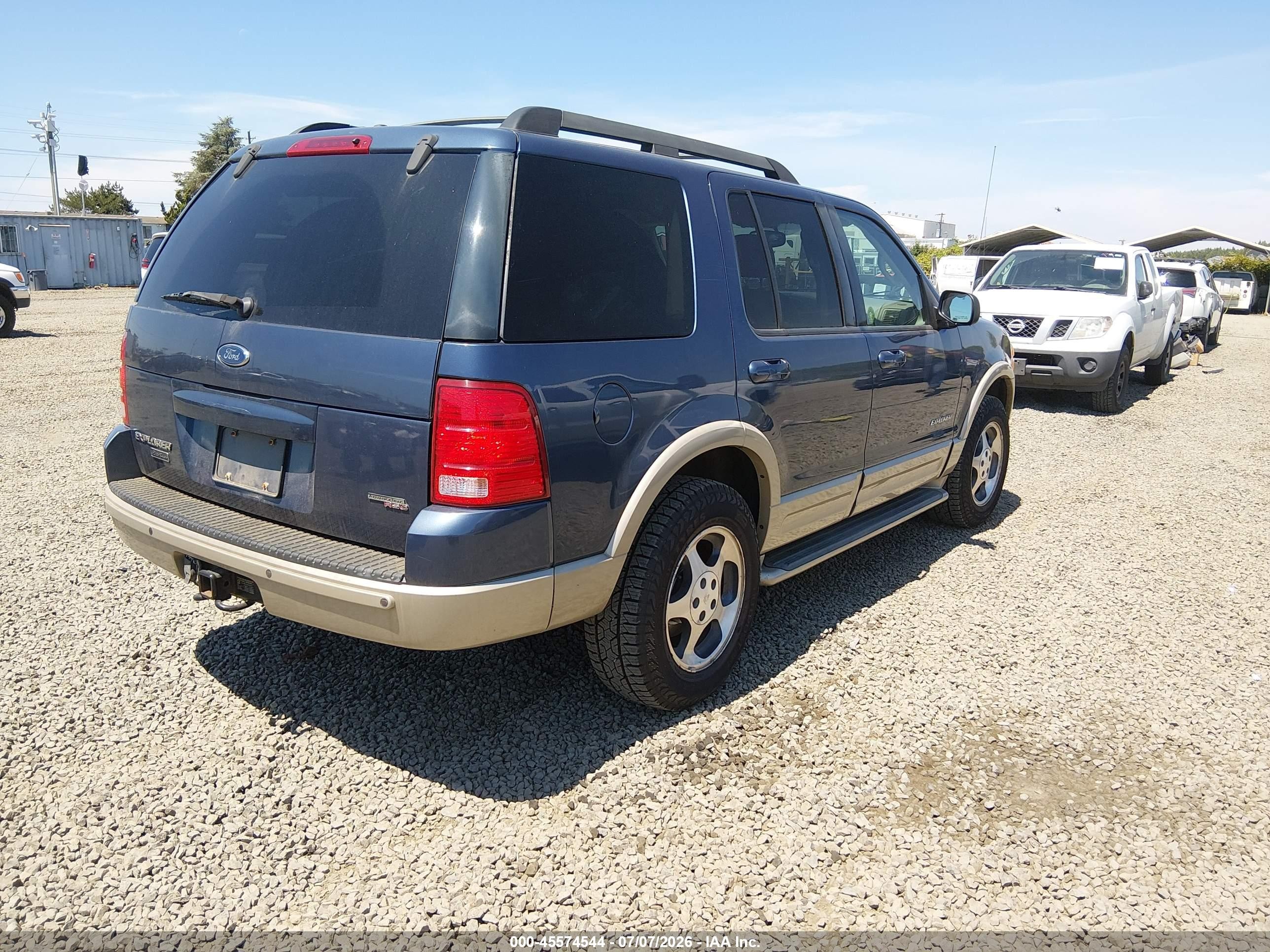 2005 Ford Explorer Eddie Bauer Blue vin: 1FMDU74K15UA04497