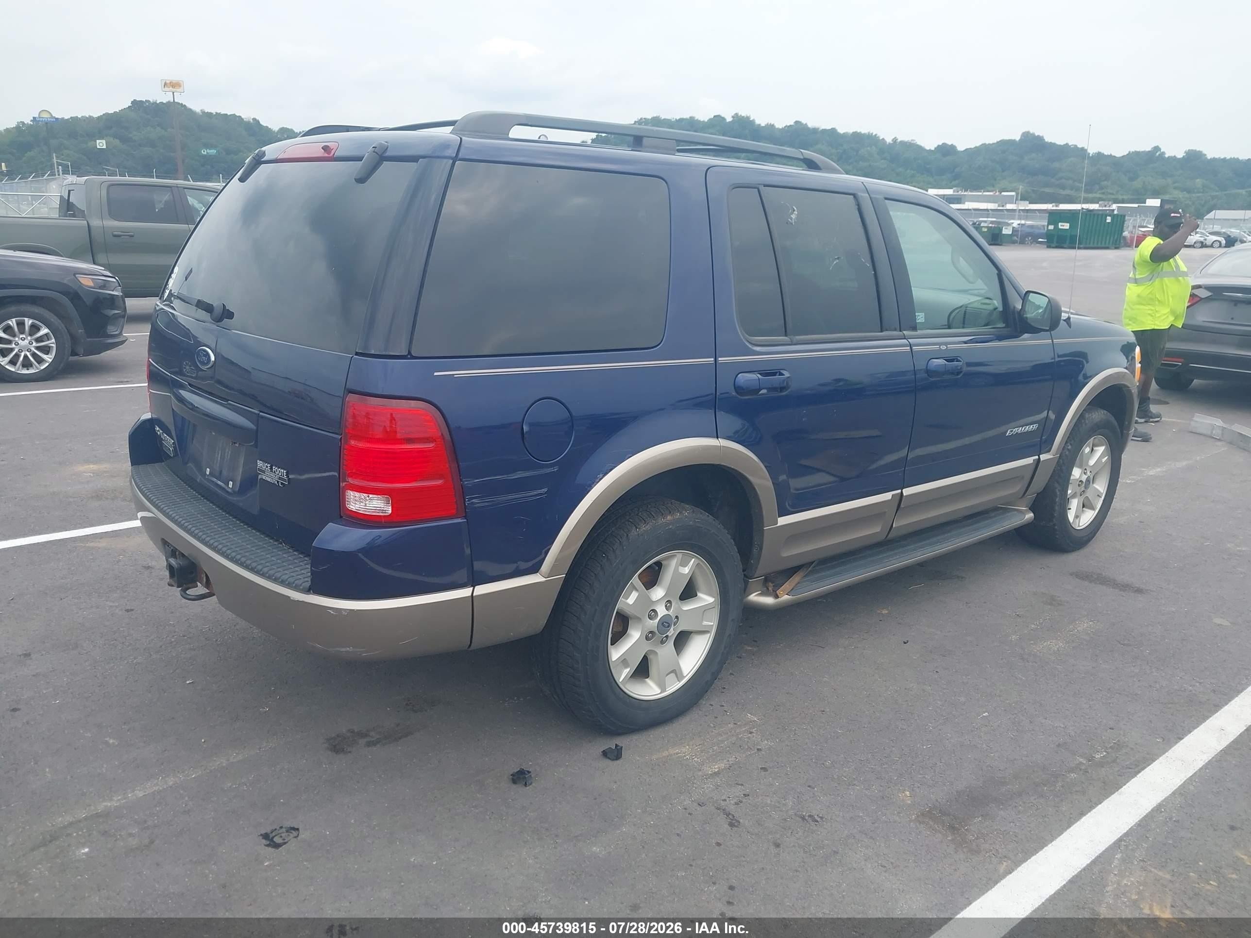 2004 Ford Explorer Eddie Bauer Blue vin: 1FMDU74K54ZA07212