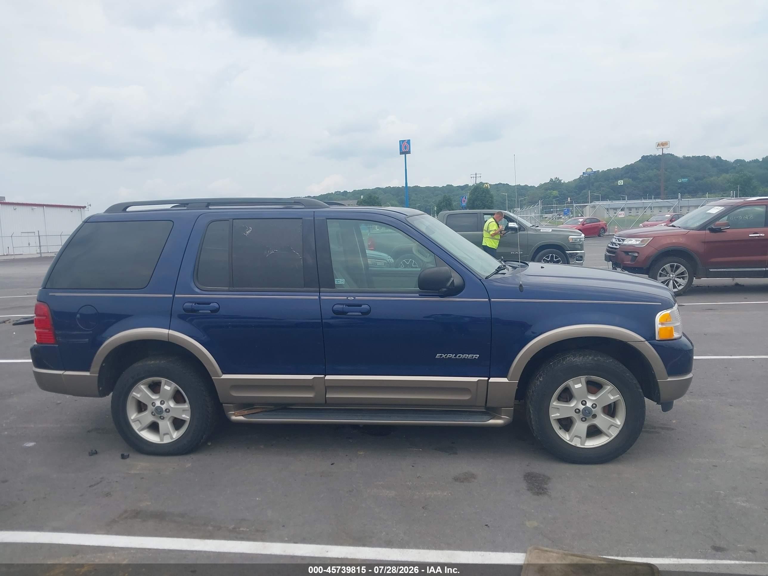 2004 Ford Explorer Eddie Bauer Blue vin: 1FMDU74K54ZA07212