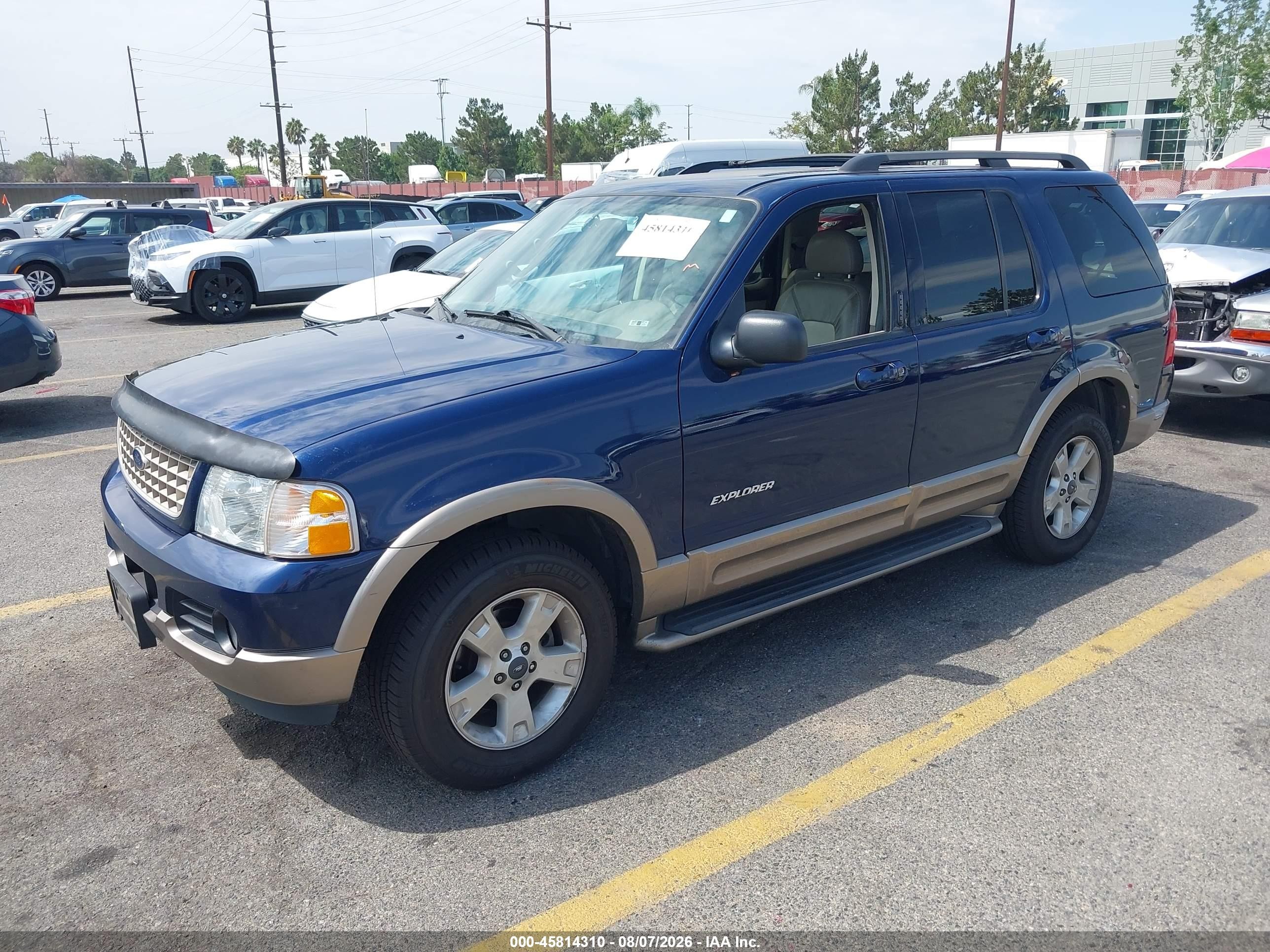 2004 Ford Explorer Eddie Bauer Blue vin: 1FMDU74W54ZA05401