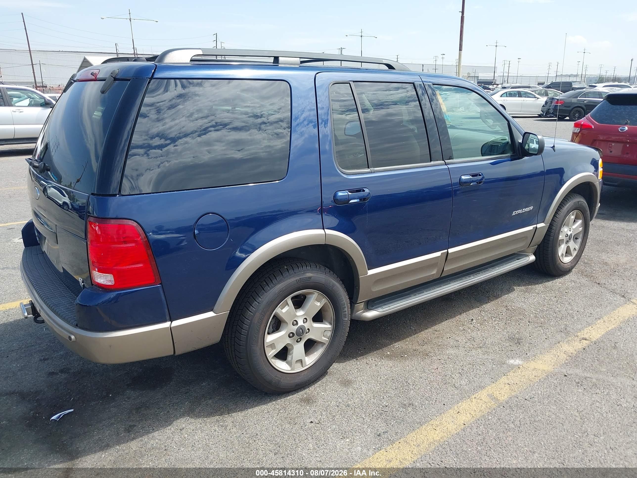 2004 Ford Explorer Eddie Bauer Blue vin: 1FMDU74W54ZA05401
