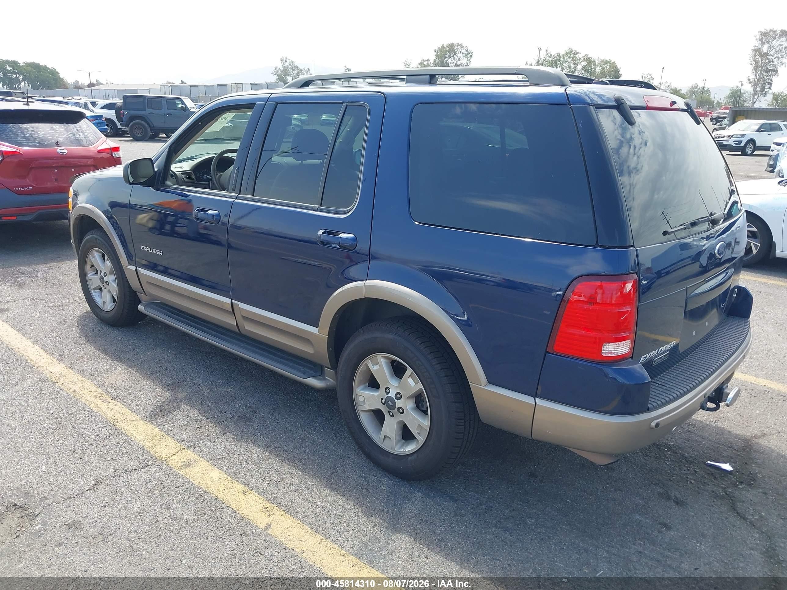 2004 Ford Explorer Eddie Bauer Blue vin: 1FMDU74W54ZA05401