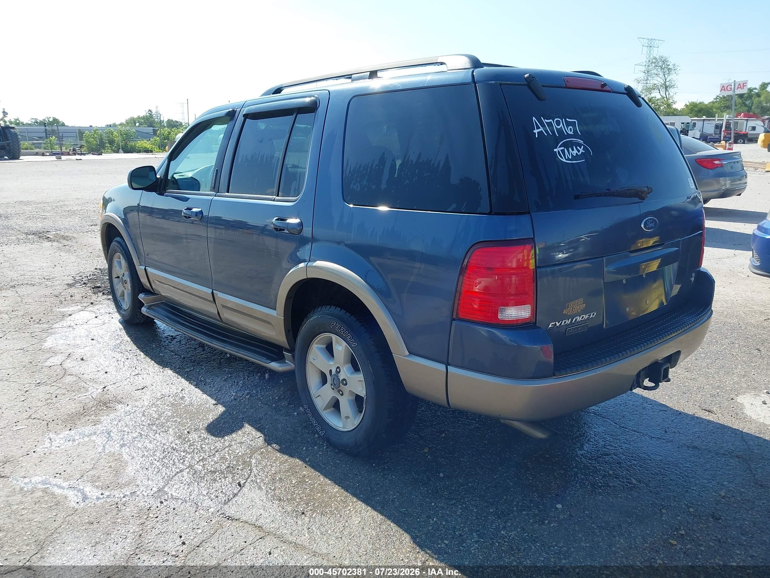 2003 Ford Explorer Eddie Bauer Синий vin: 1FMDU74W73ZA17967