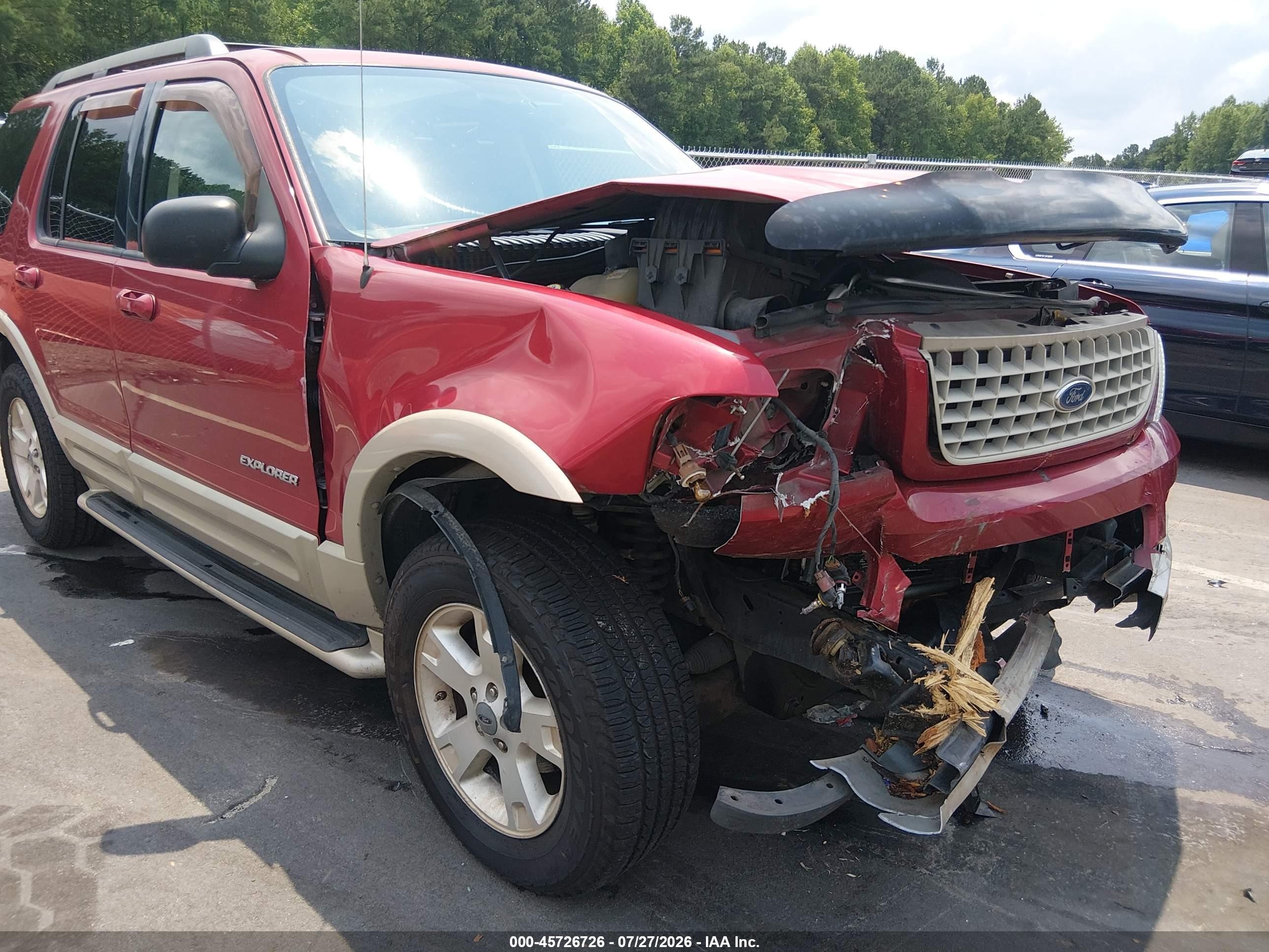 2005 Ford Explorer Eddie Bauer Red vin: 1FMDU74W85UB88467