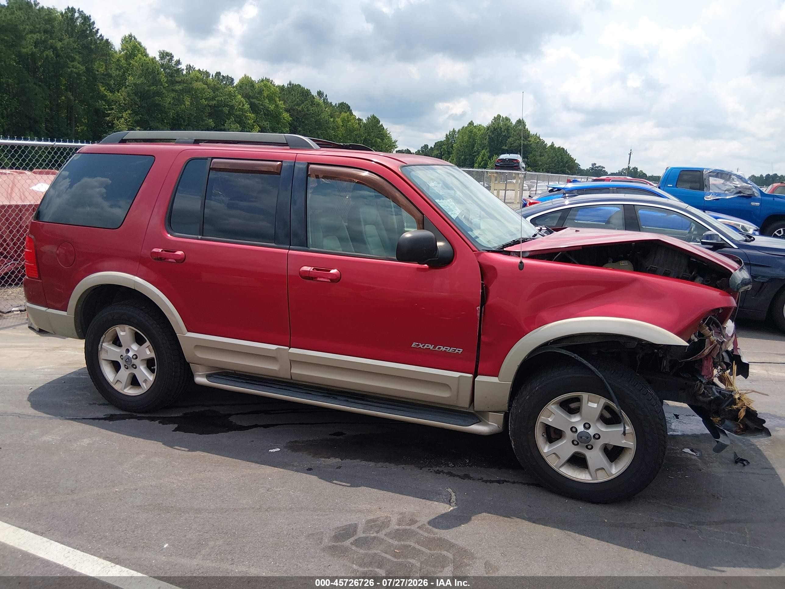2005 Ford Explorer Eddie Bauer Red vin: 1FMDU74W85UB88467