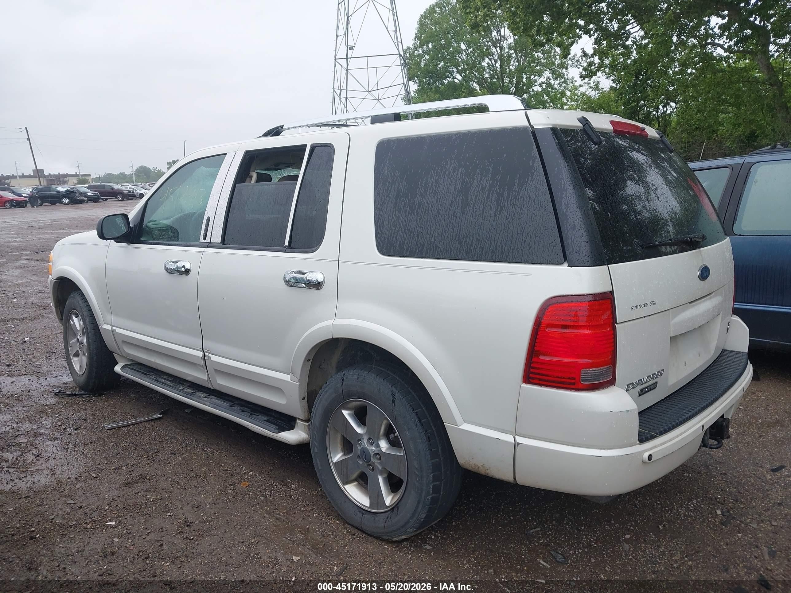 2003 Ford Explorer Limited White vin: 1FMDU75W53ZA83366