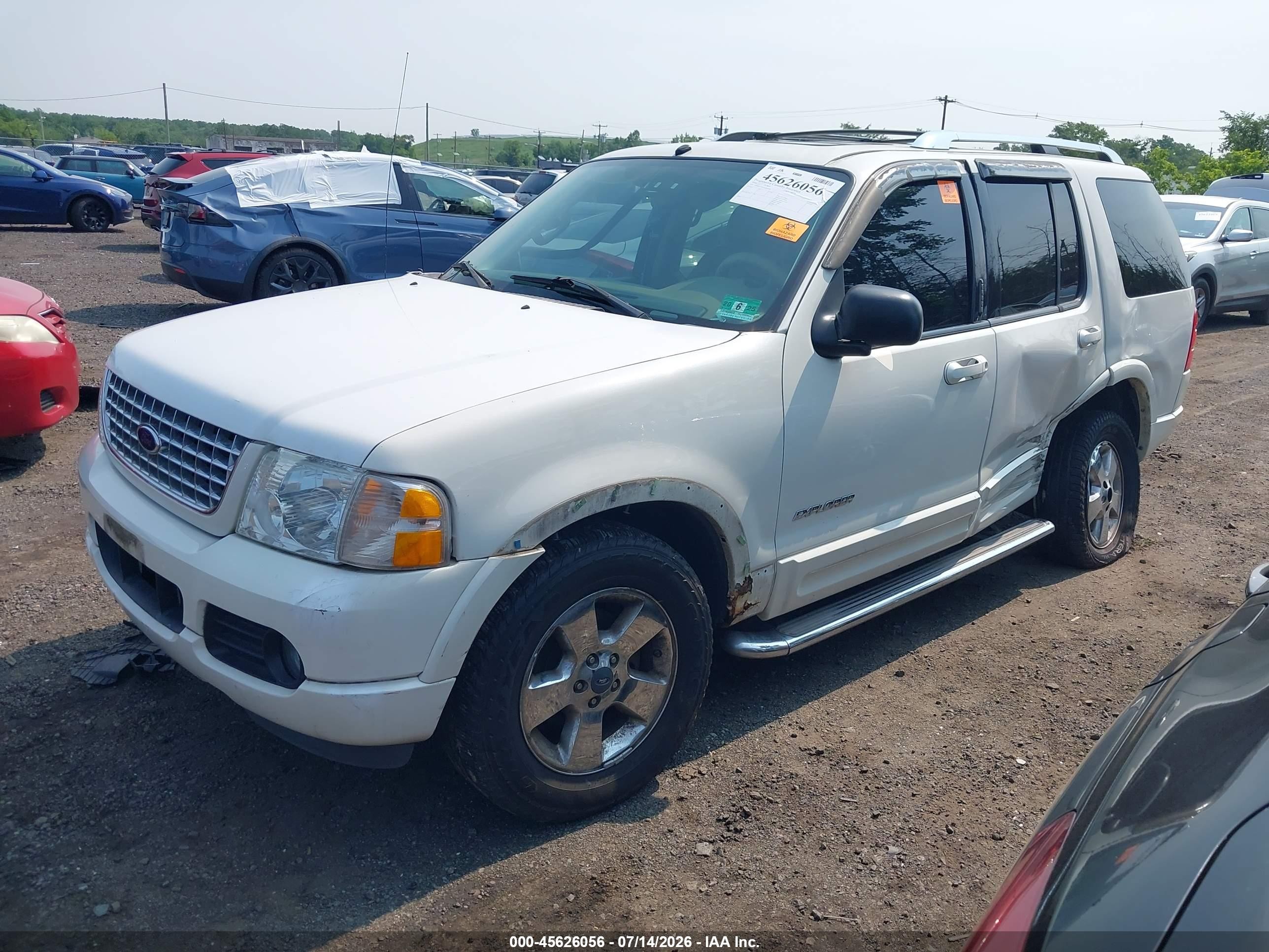 2004 Ford Explorer Limited White vin: 1FMDU75W54ZB09496