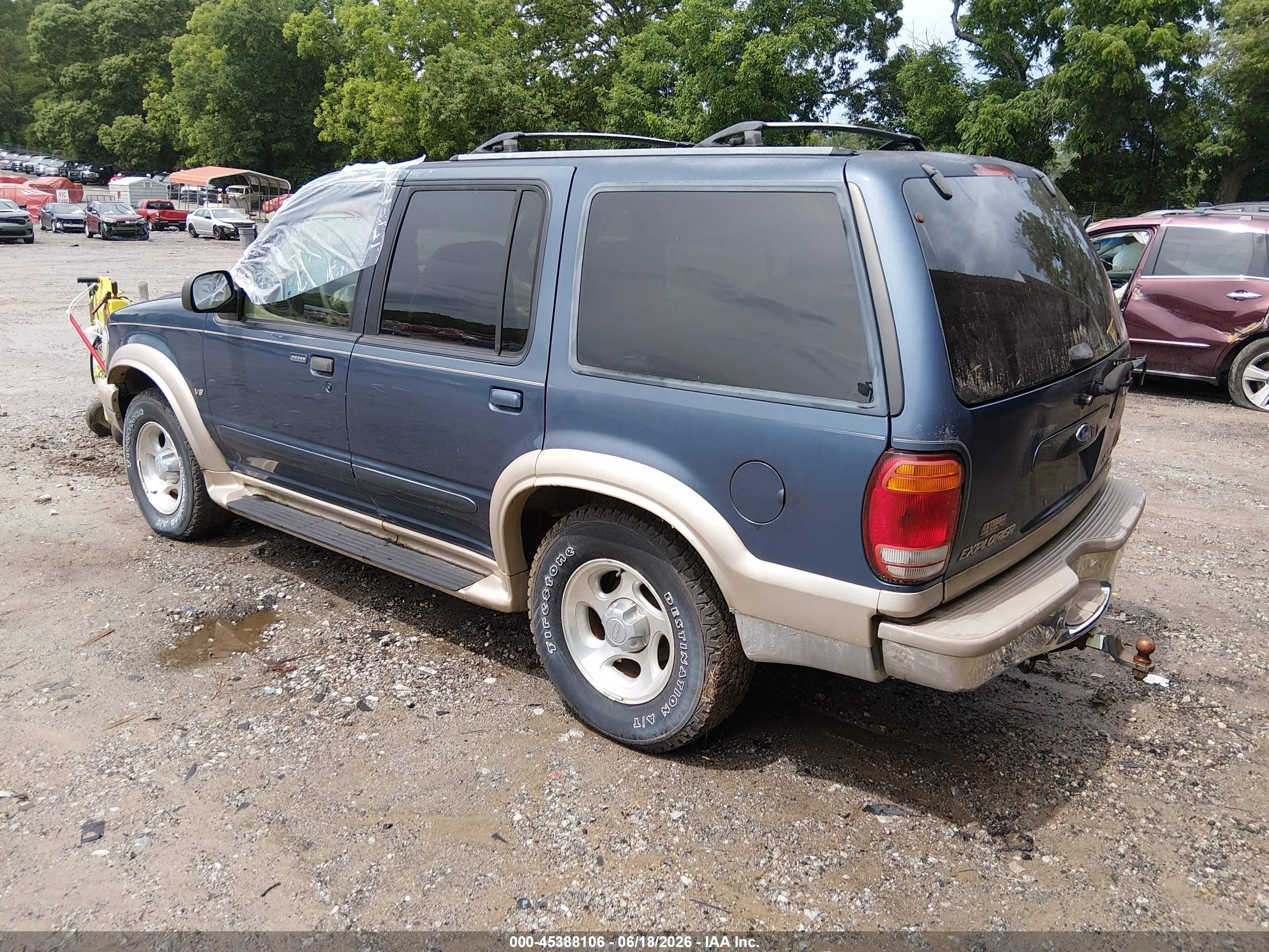 2001 Ford Explorer Eddie Bauer Blue vin: 1FMDU84P41ZA53174