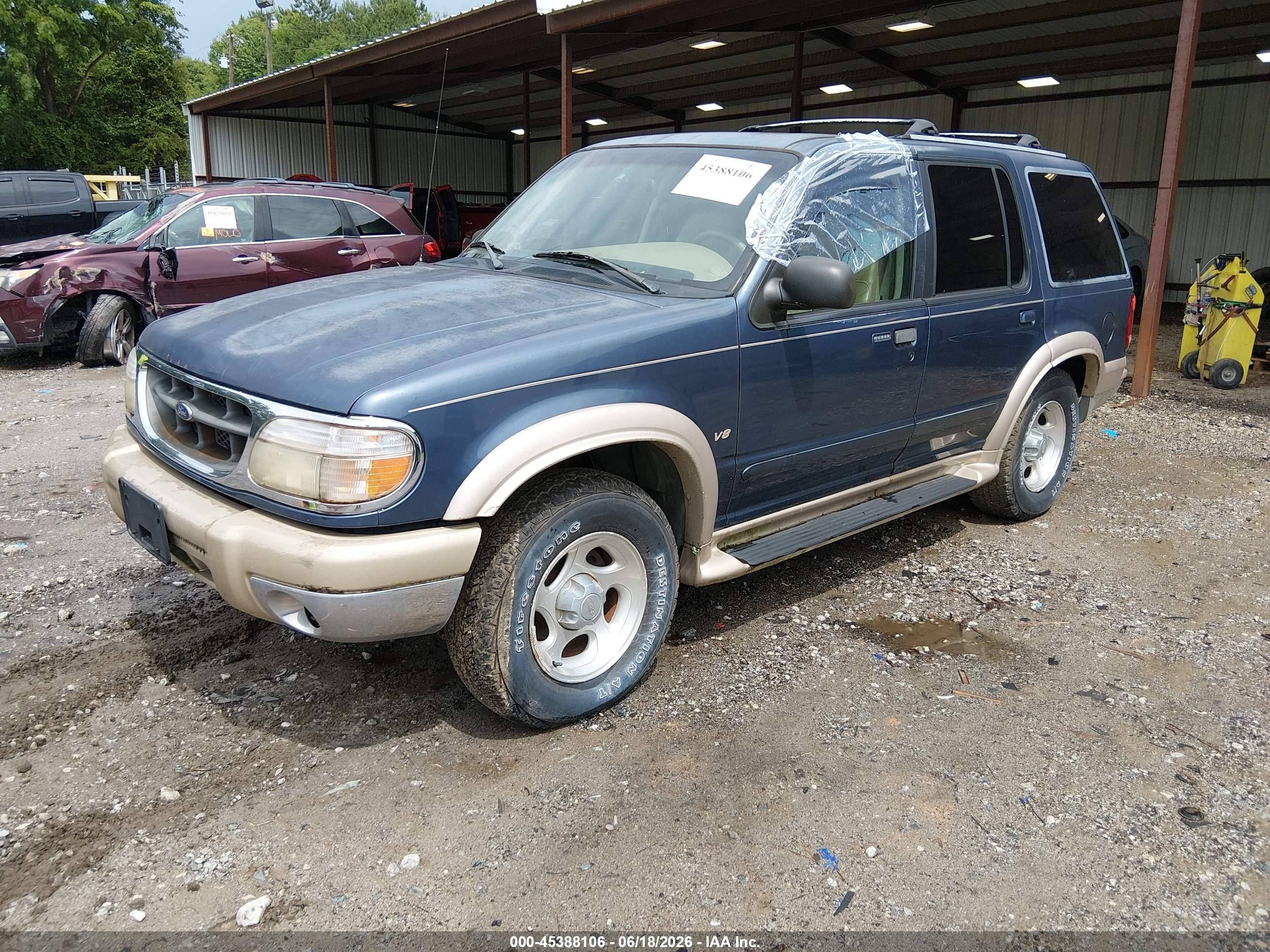2001 Ford Explorer Eddie Bauer Blue vin: 1FMDU84P41ZA53174