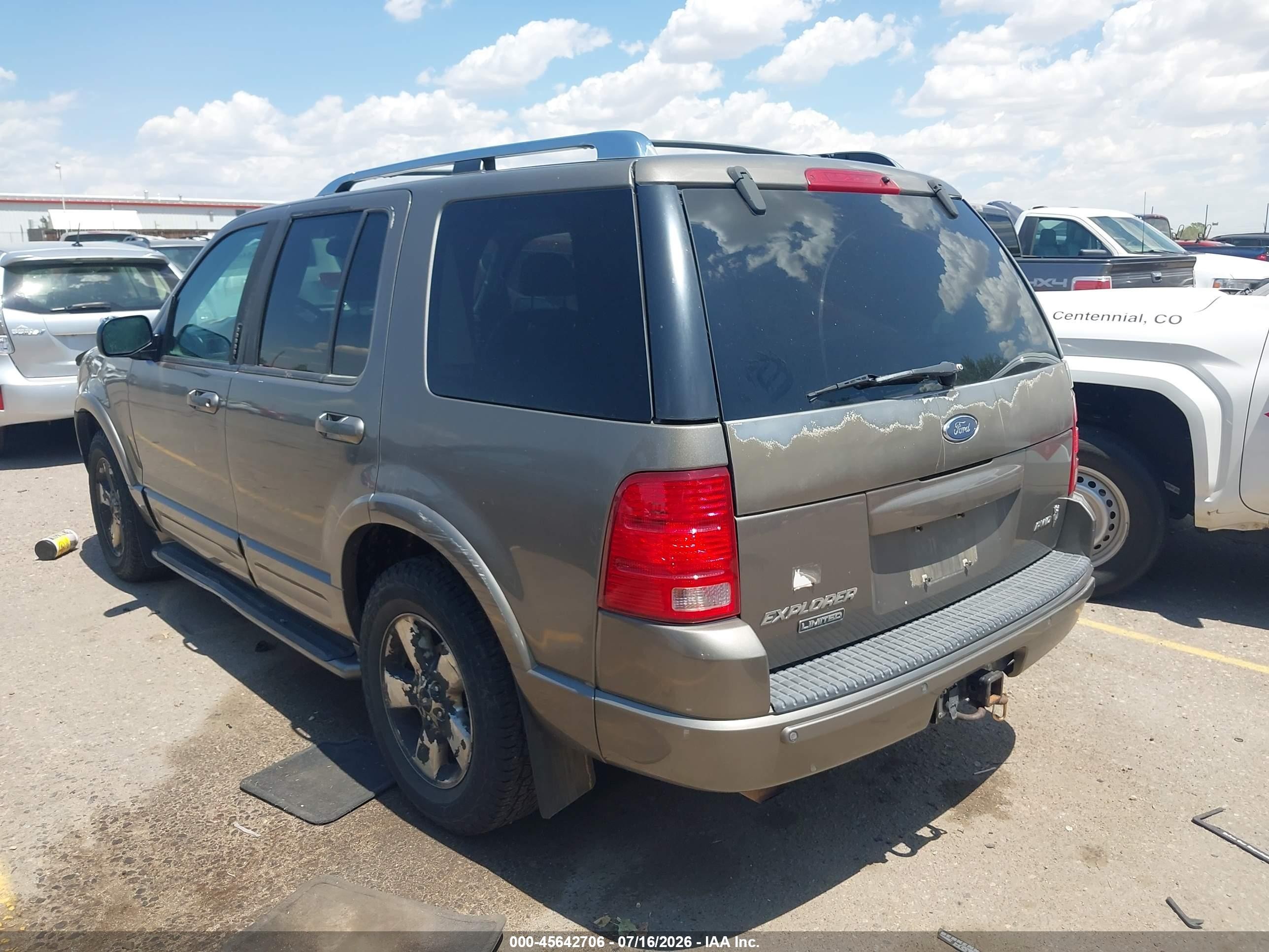 2003 Ford Explorer Limited Brown vin: 1FMDU85W83ZA18257