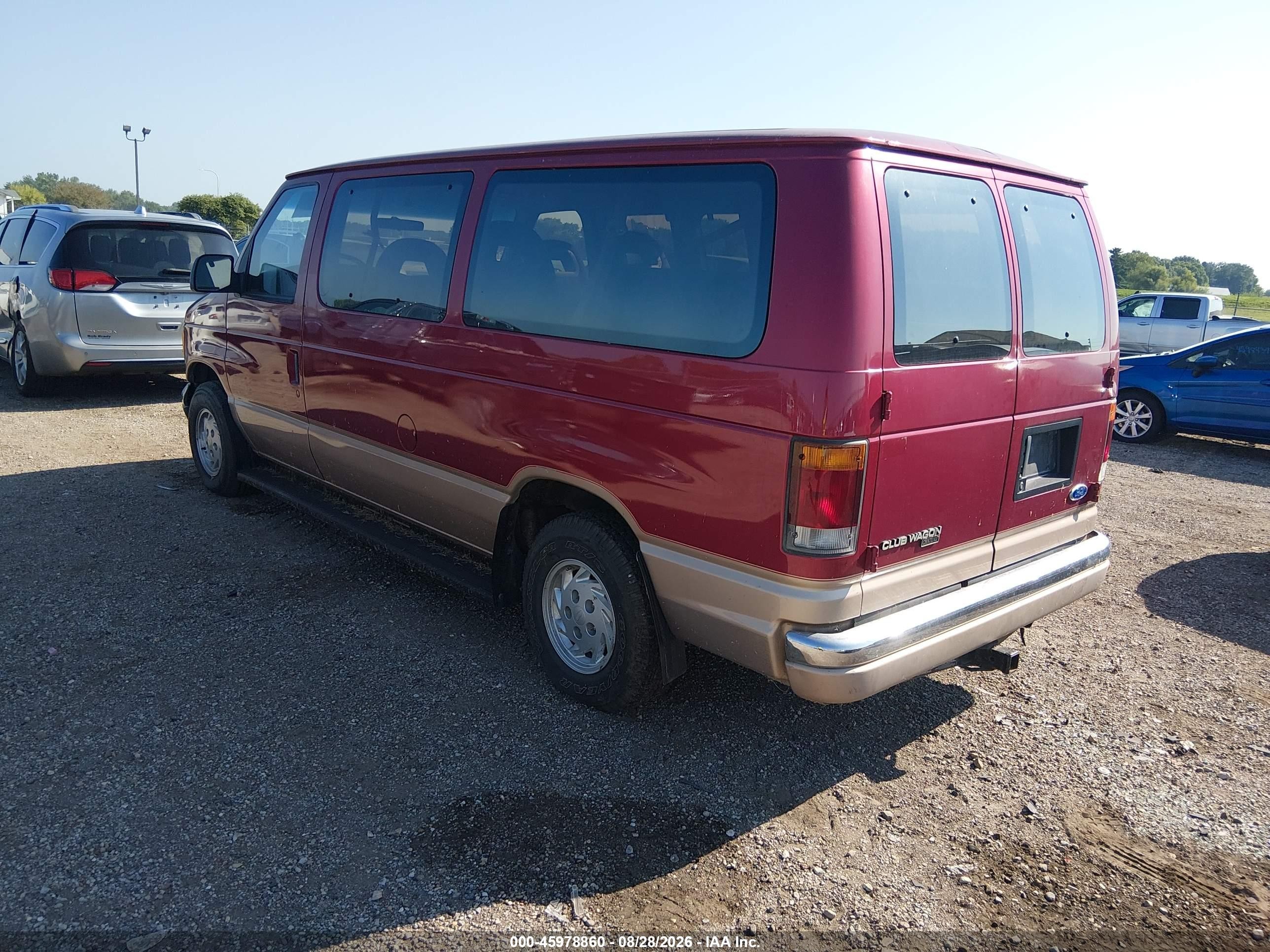 1993 Ford Econoline E150 Red vin: 1FMEE11N1PHA02547