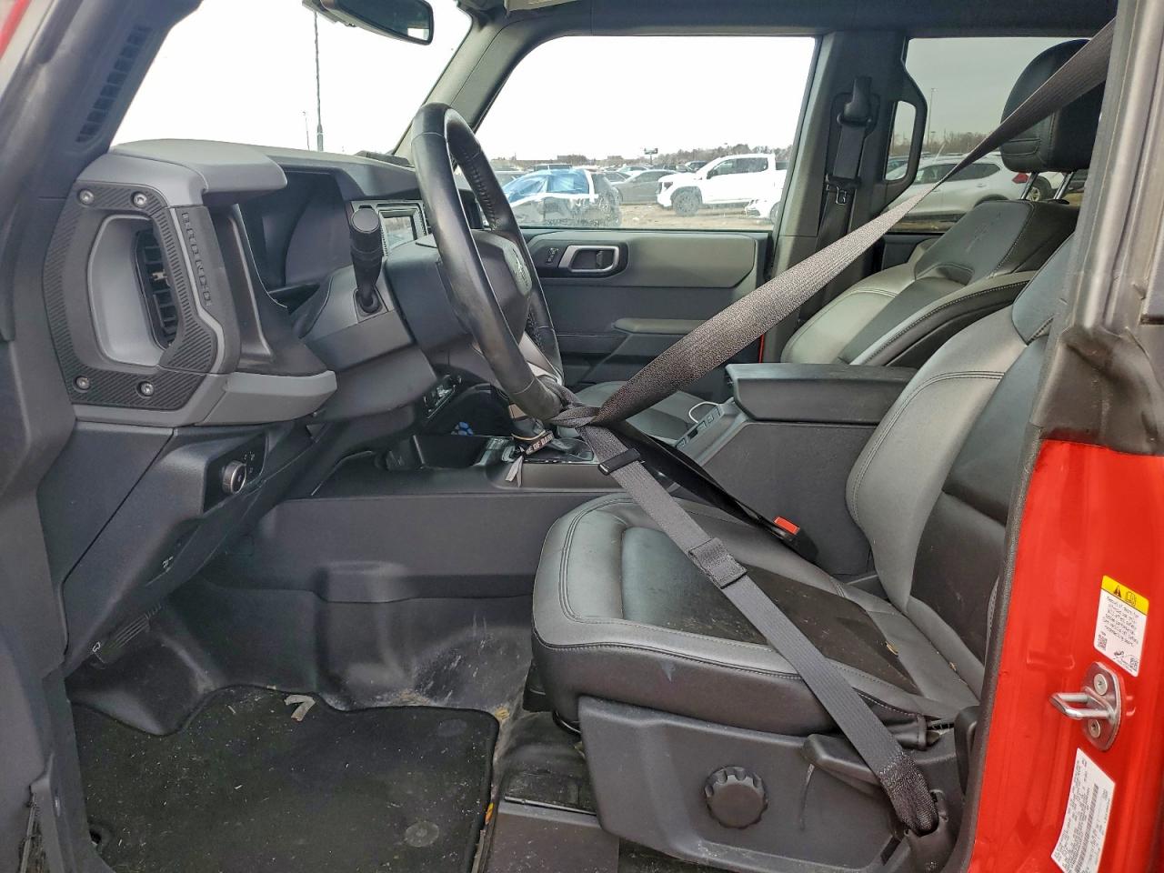 2023 Ford Bronco Base Red vin: 1FMEE5BP4PLC02147
