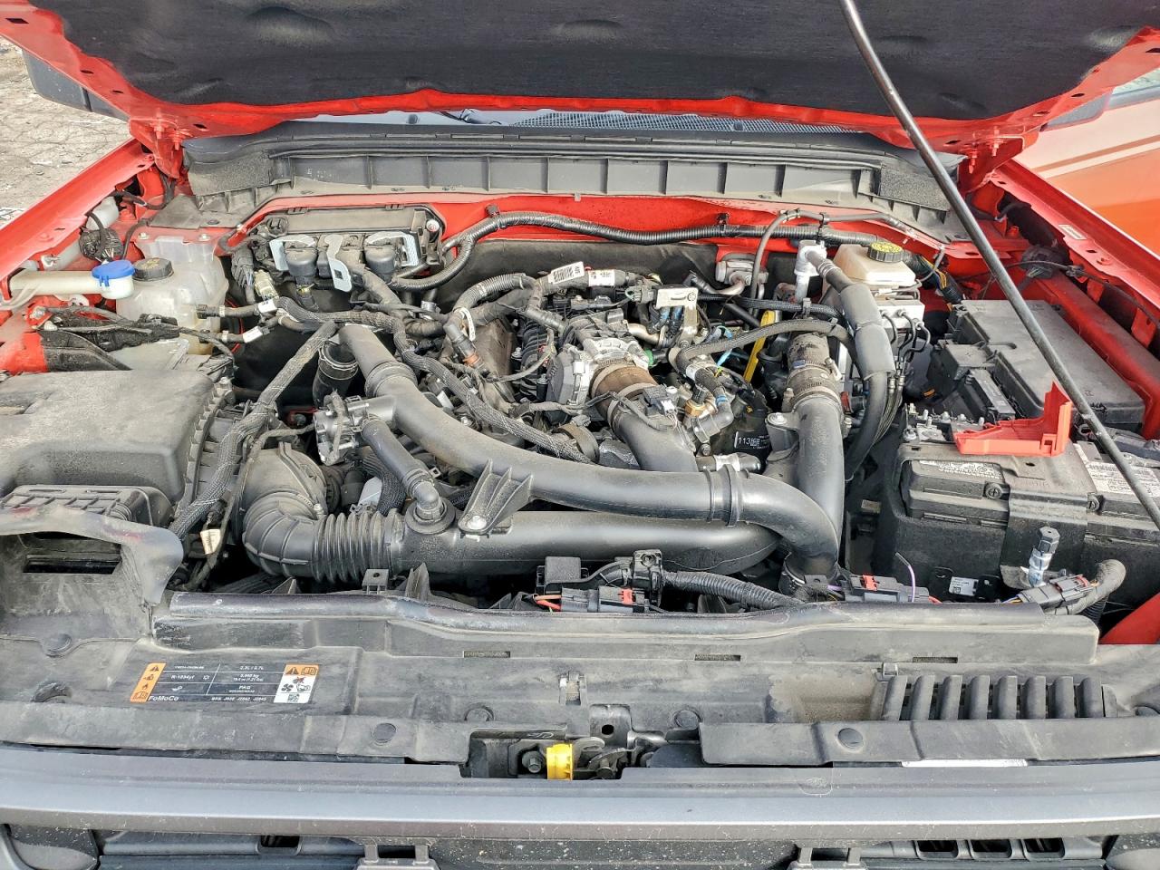 2023 Ford Bronco Base Red vin: 1FMEE5BP4PLC02147