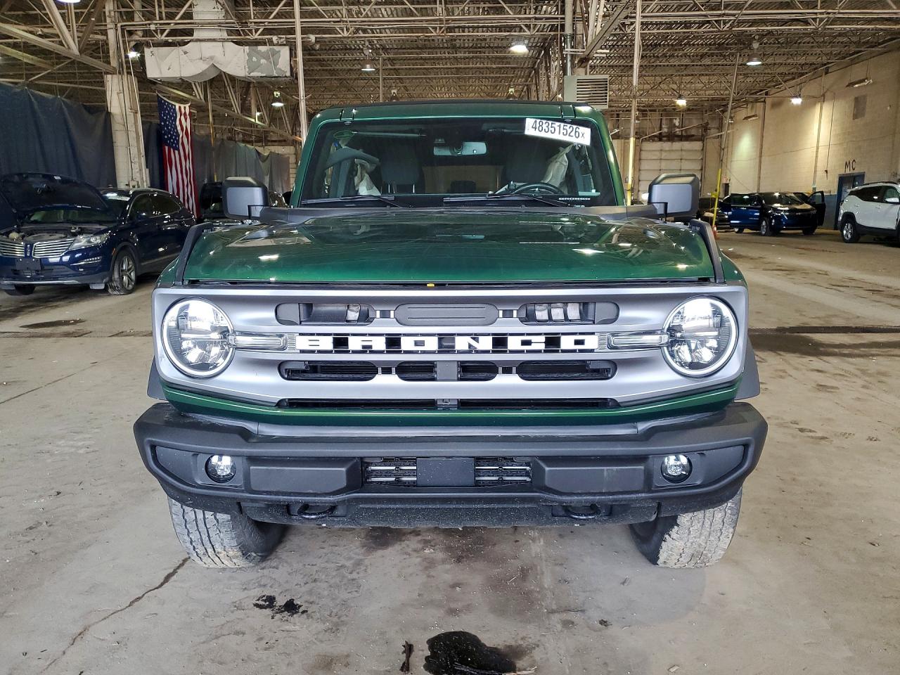 2023 Ford Bronco Base Green vin: 1FMEE5BPXPLB60664
